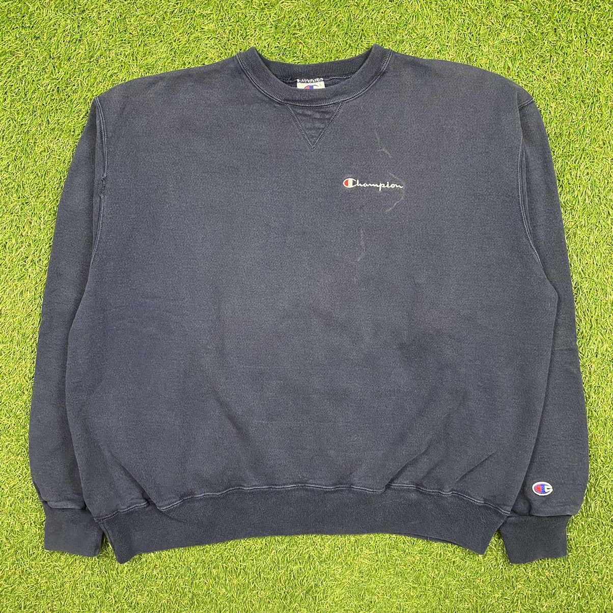 Champion Vintage Champion Crewneck Sweatshirt Size XXL Navy Size US XXL / EU 58 / 5 - 1 Thumbnail