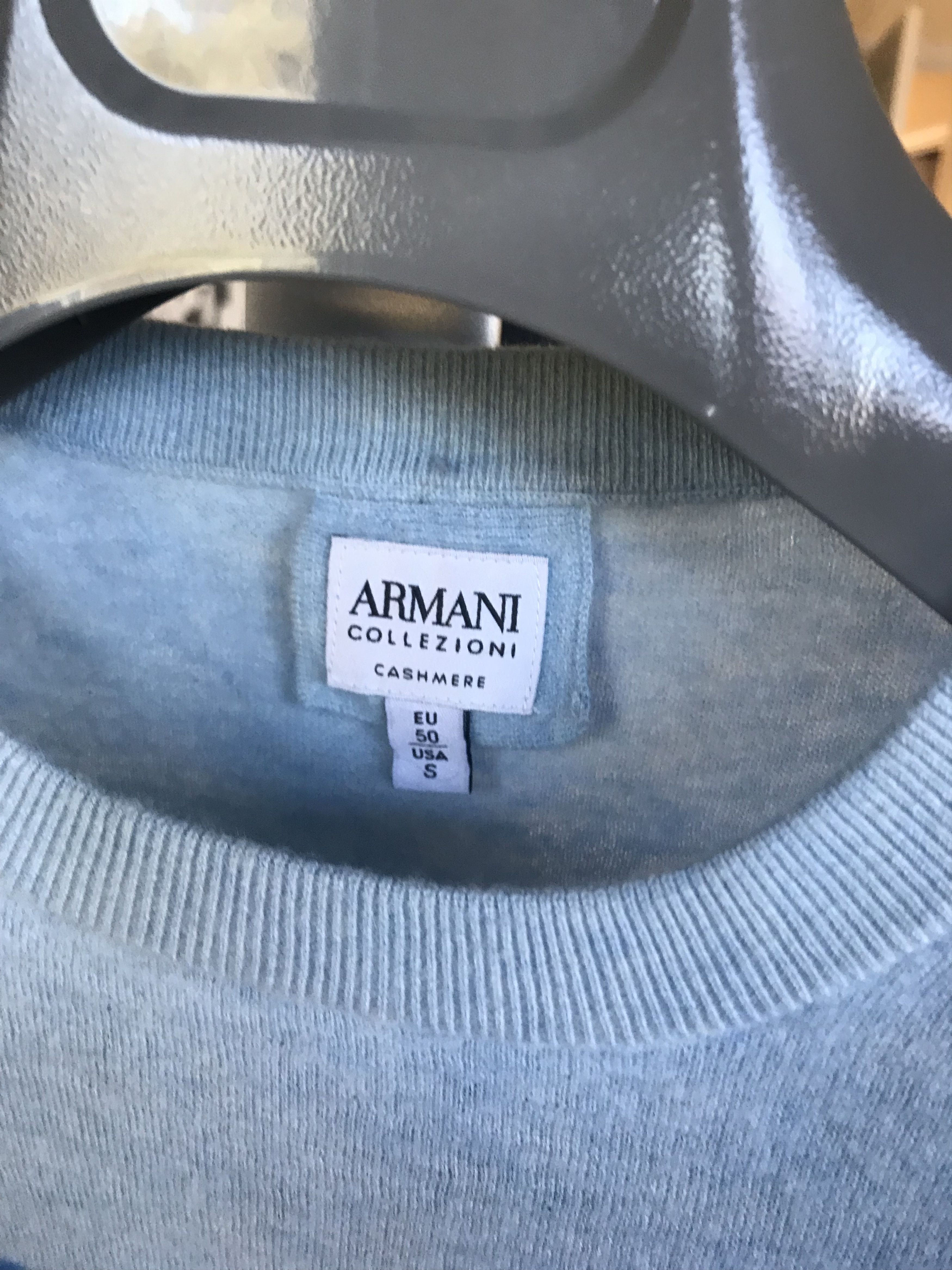 Armani × Armani Collezioni × Giorgio Armani Armani Collezioni baby blue Cashmere sweater small Size US S / EU 44-46 / 1 - 6 Thumbnail