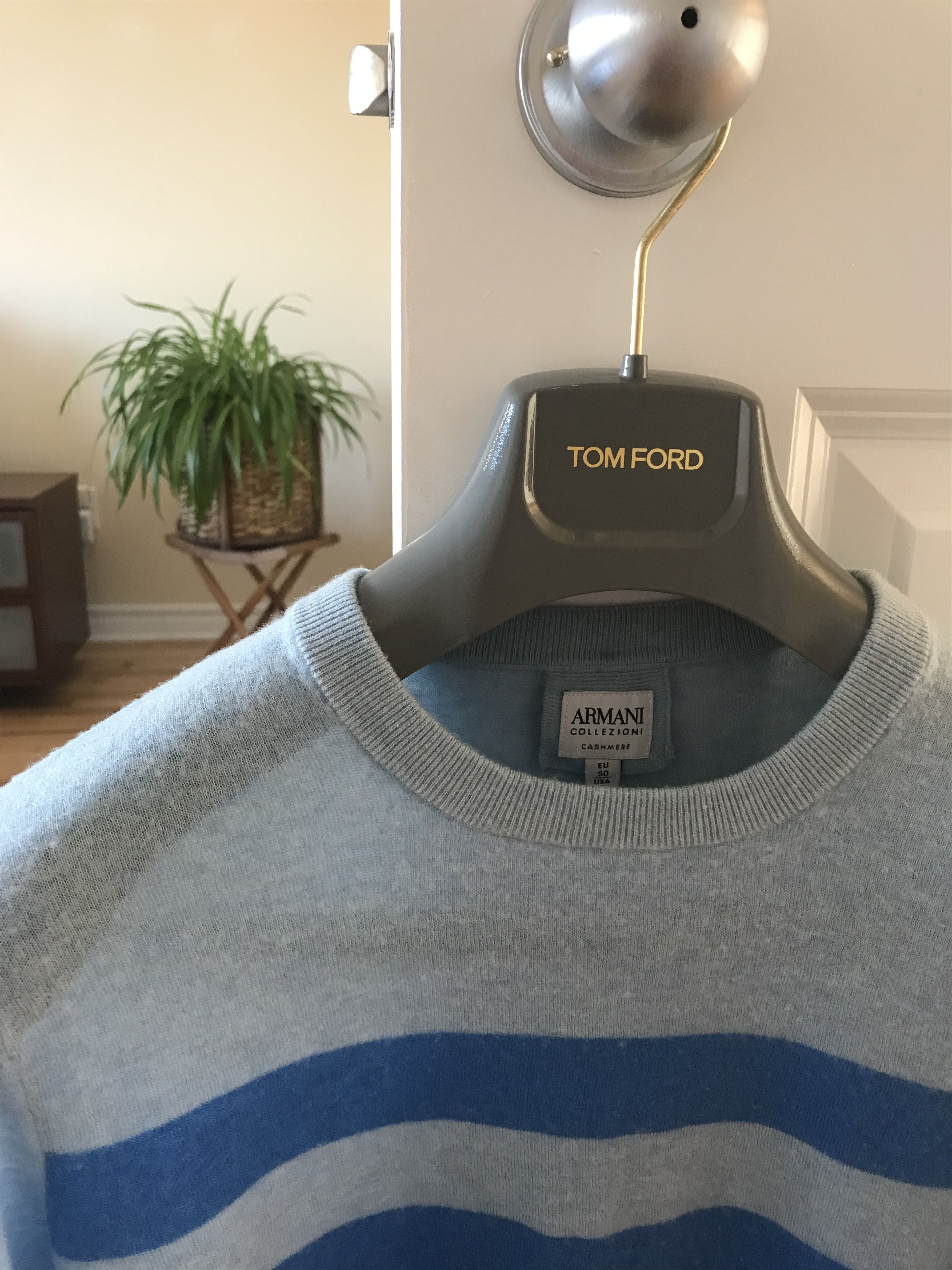 Armani × Armani Collezioni × Giorgio Armani Armani Collezioni baby blue Cashmere sweater small Size US S / EU 44-46 / 1 - 3 Thumbnail