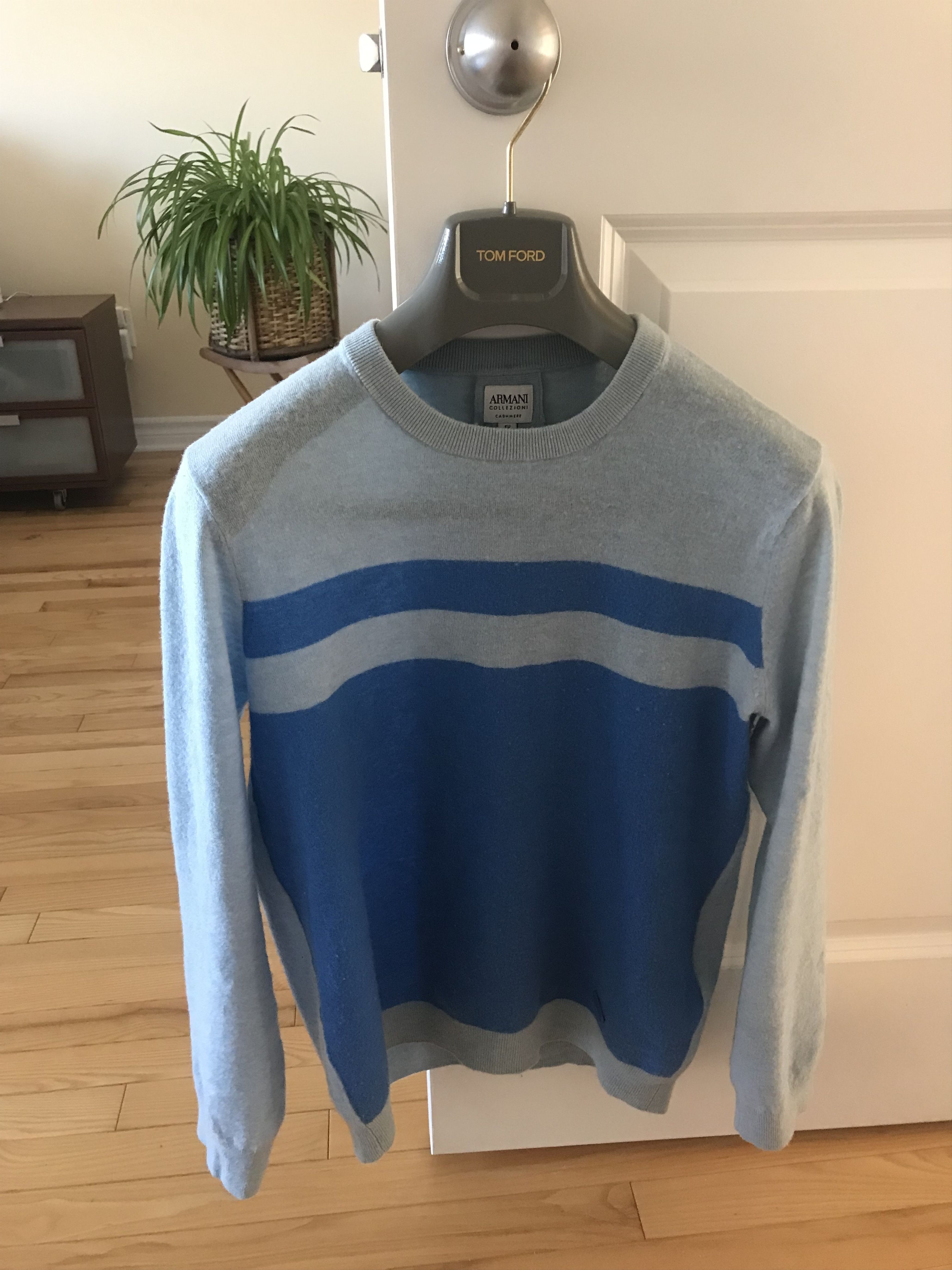 Armani × Armani Collezioni × Giorgio Armani Armani Collezioni baby blue Cashmere sweater small Size US S / EU 44-46 / 1 - 1 Thumbnail