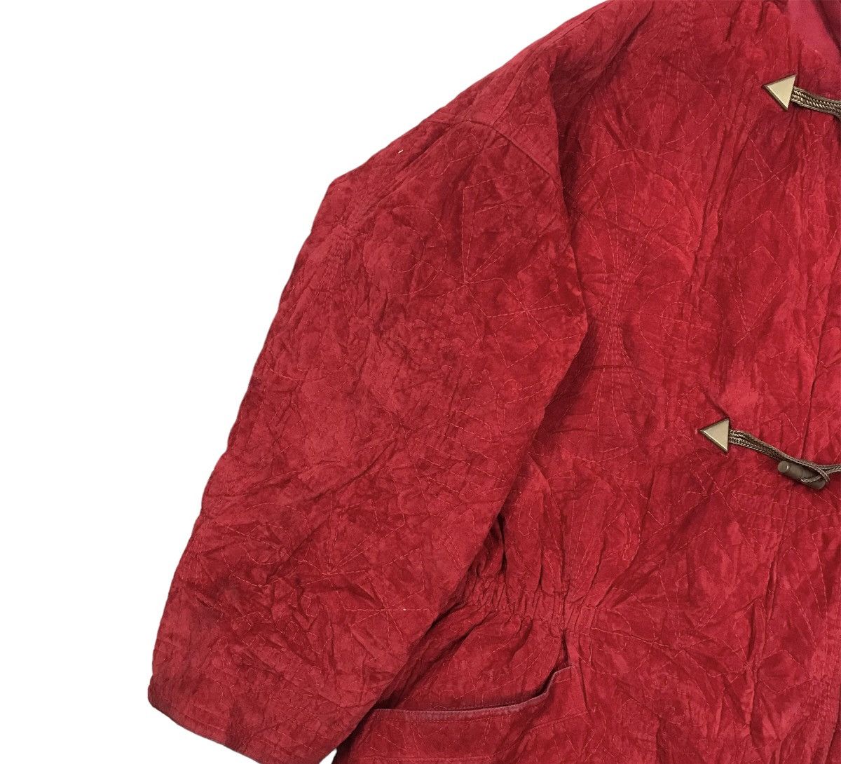 Versace Vintage Gianni Versace Quilted Suede Duffle Coat Jacket Size US M / EU 48-50 / 2 - 3 Thumbnail