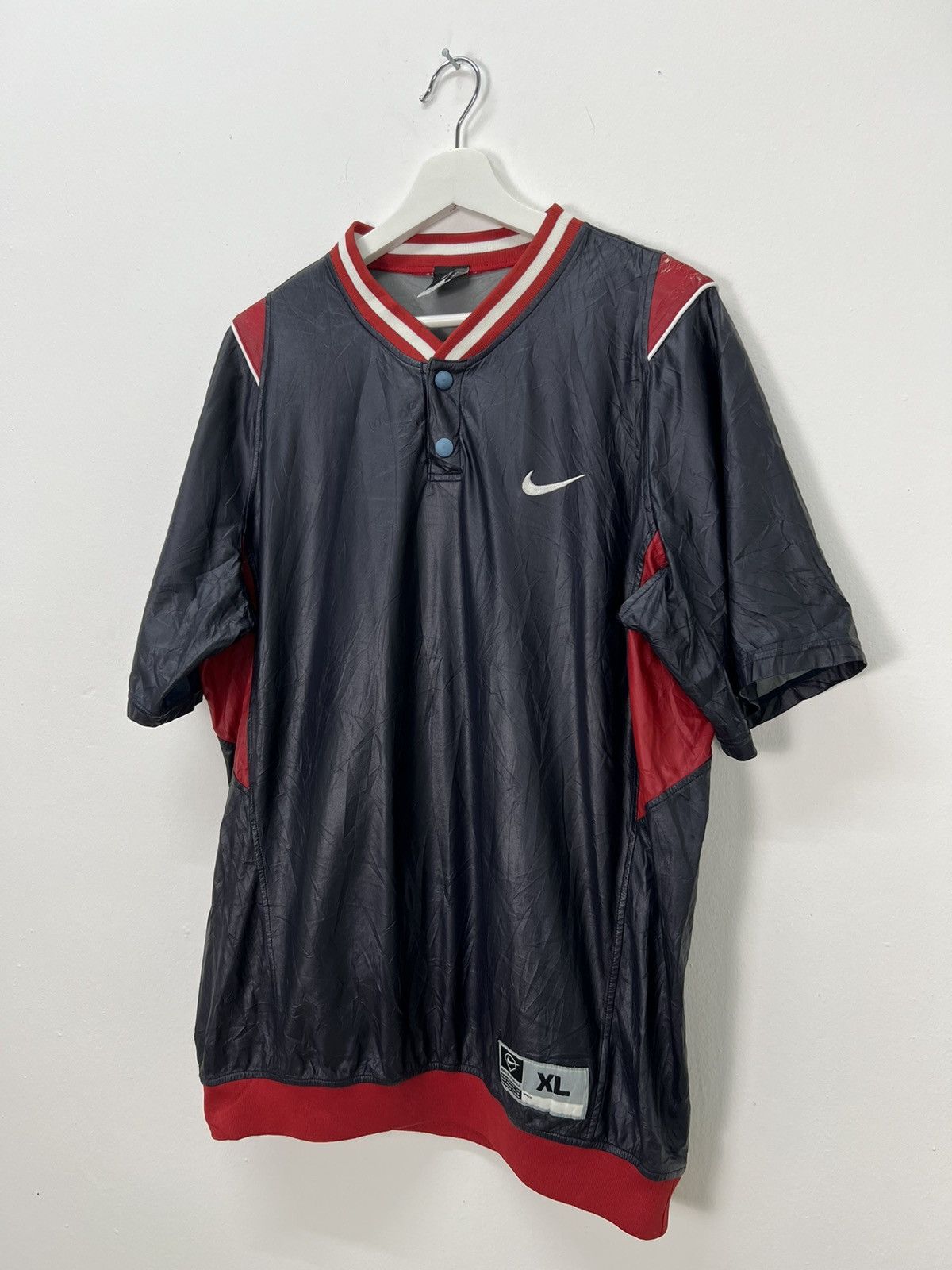 Nike × Vintage Vintage 90s Nike Nylon Tee Size US XL / EU 56 / 4 - 3 Thumbnail