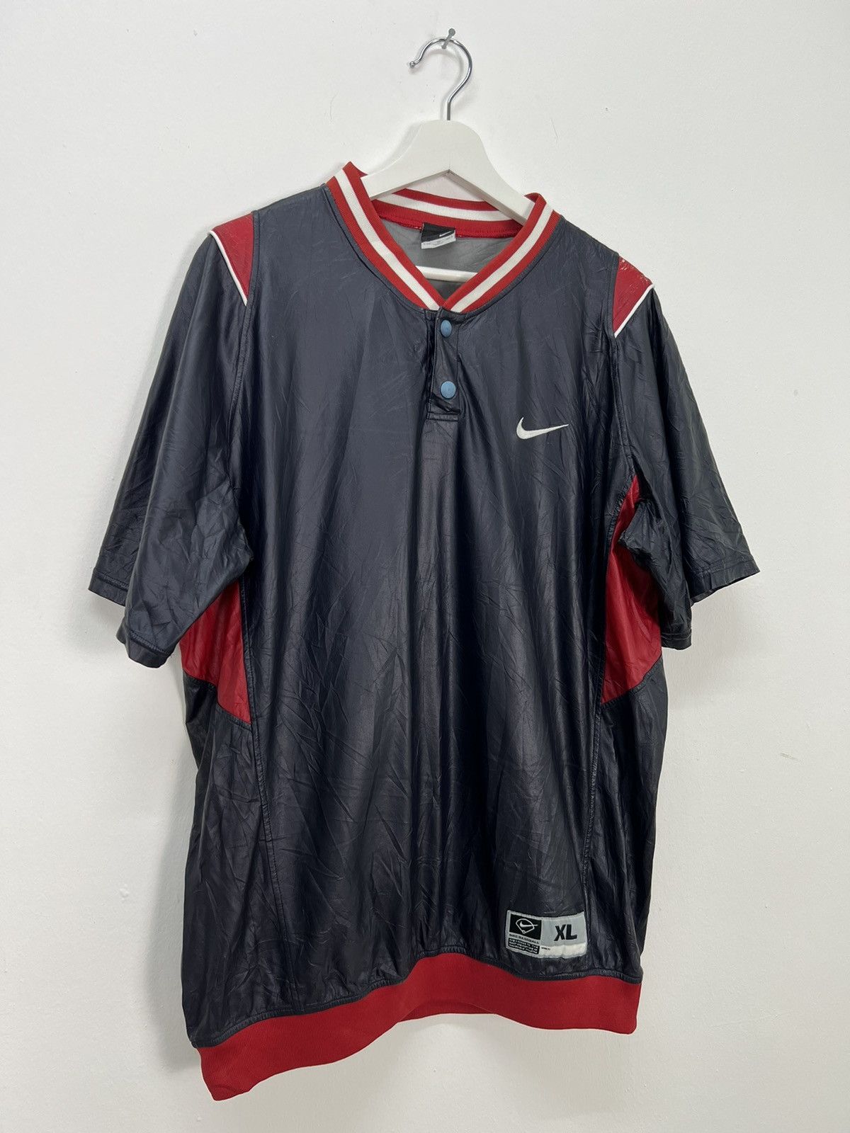 Nike × Vintage Vintage 90s Nike Nylon Tee Size US XL / EU 56 / 4 - 2 Thumbnail