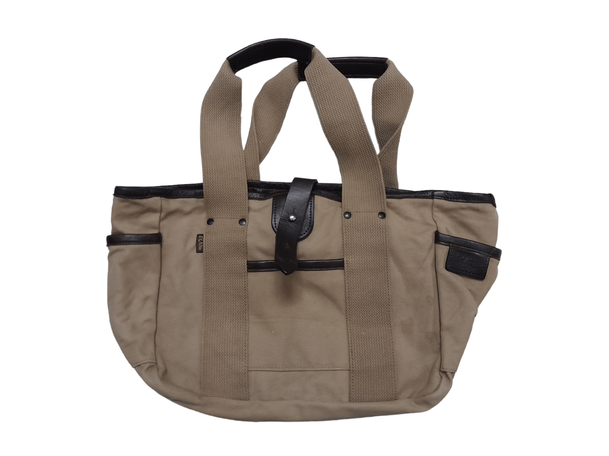 Japanese Brand × Leather Plain Japan Leather Hard Canvas Workers (E572) Size ONE SIZE - 1 Thumbnail