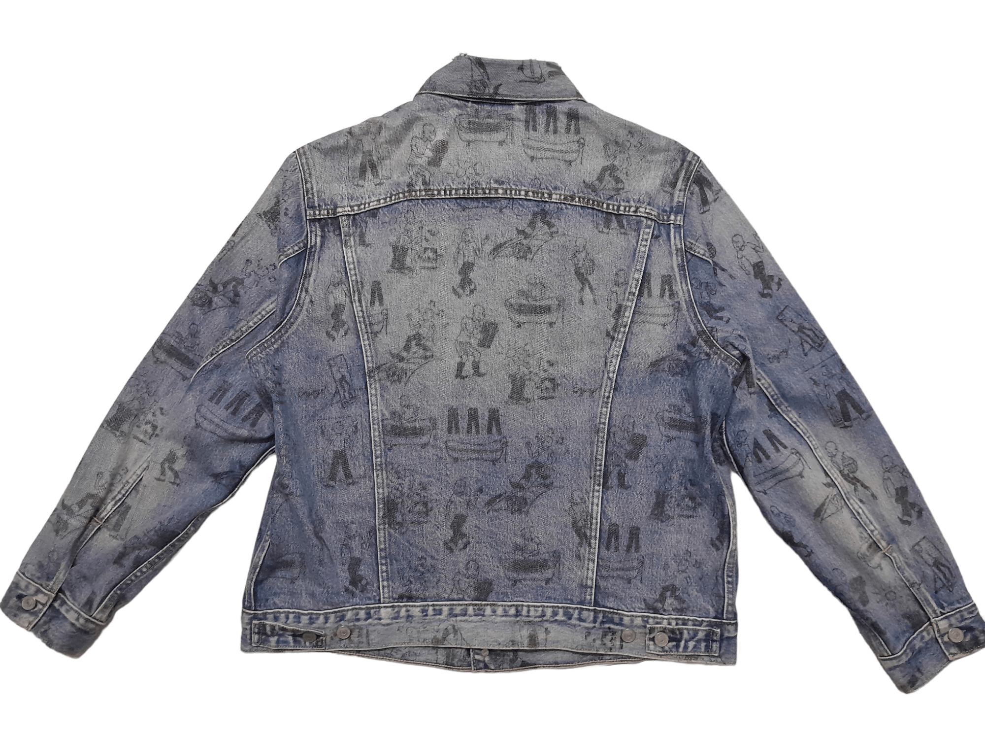 Levi's Levis Shrink to Fit Allover Printed Denim Jacket (E573) Size US L / EU 52-54 / 3 - 4 Thumbnail
