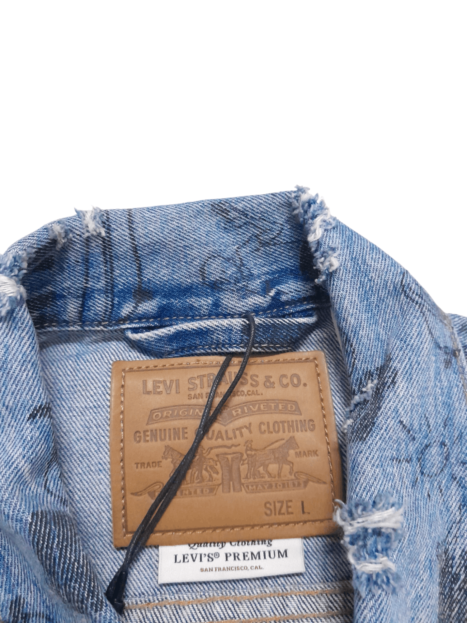 Levi's Levis Shrink to Fit Allover Printed Denim Jacket (E573) Size US L / EU 52-54 / 3 - 3 Thumbnail