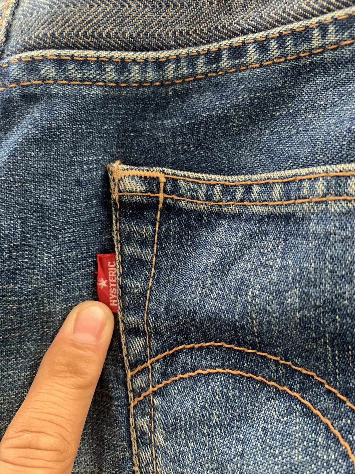 Designer × Hysteric Glamour × Japanese Brand HYSTERIC GLAMOUR KINKY HAGI STRIPES PATCHWORK PUNK DENIM Size US 30 / EU 46 - 13 Thumbnail