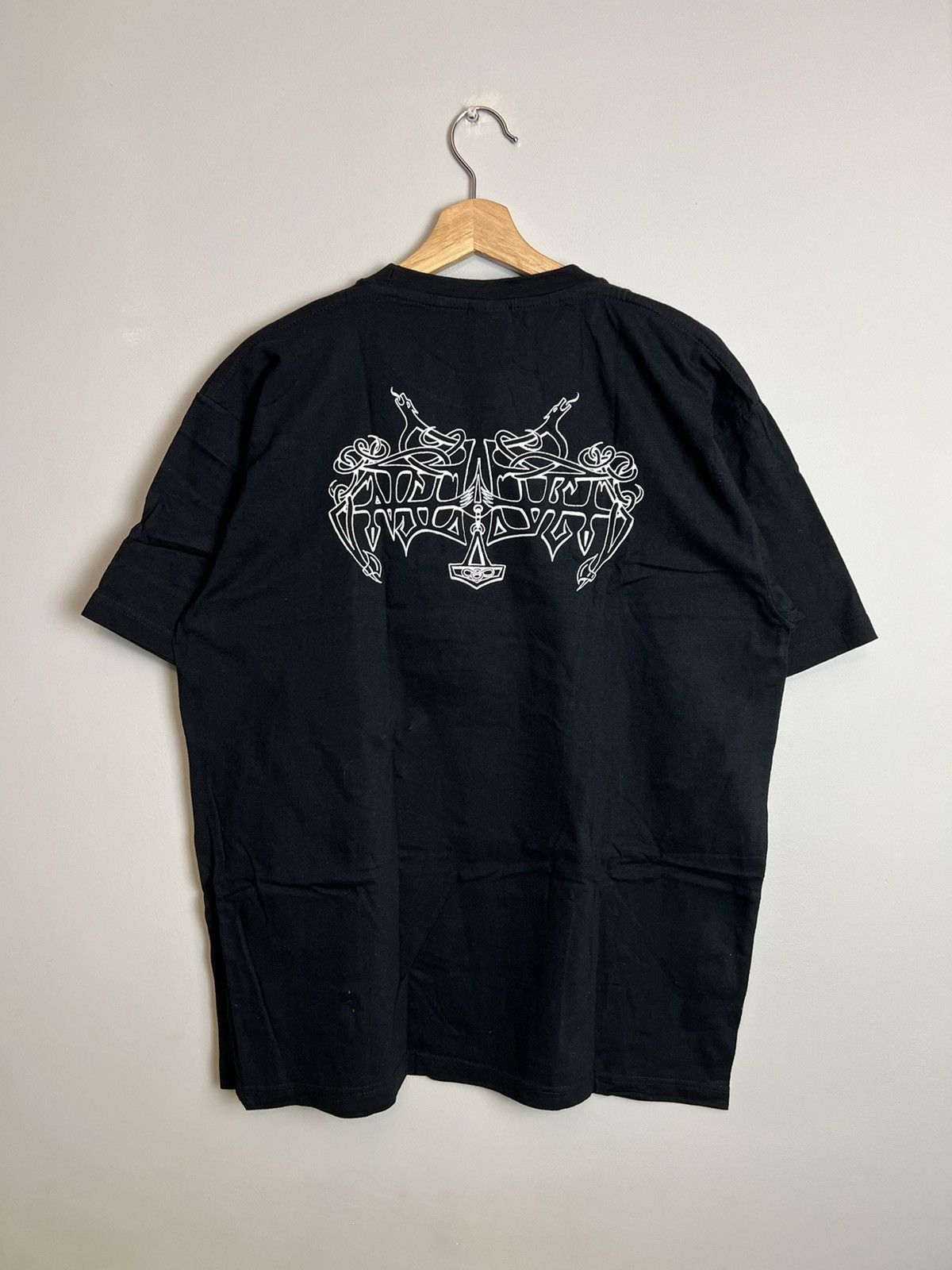 Band Tees Rare 90s Enslaved Vintage Band Black Metal T-Shirt Goth Hype Size US XL / EU 56 / 4 - 2 Thumbnail