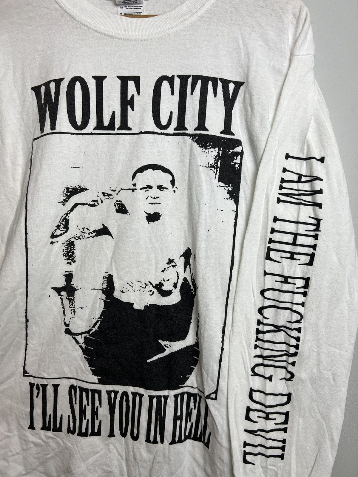Band Tees Vintage Y2K Wolf City I Am The Fucking Hell Punk Band Tshirt Size US M / EU 48-50 / 2 - 2 Thumbnail