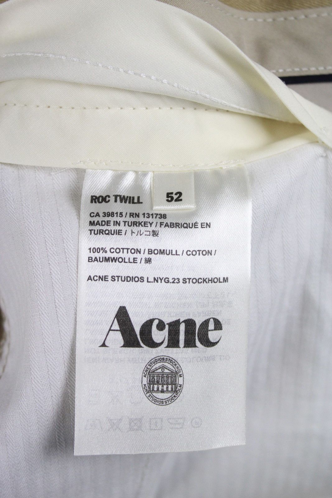 Acne Studios ACNE ROC TWILL 52 EU Chino Pants Size US 36 / EU 52 - 5 Thumbnail