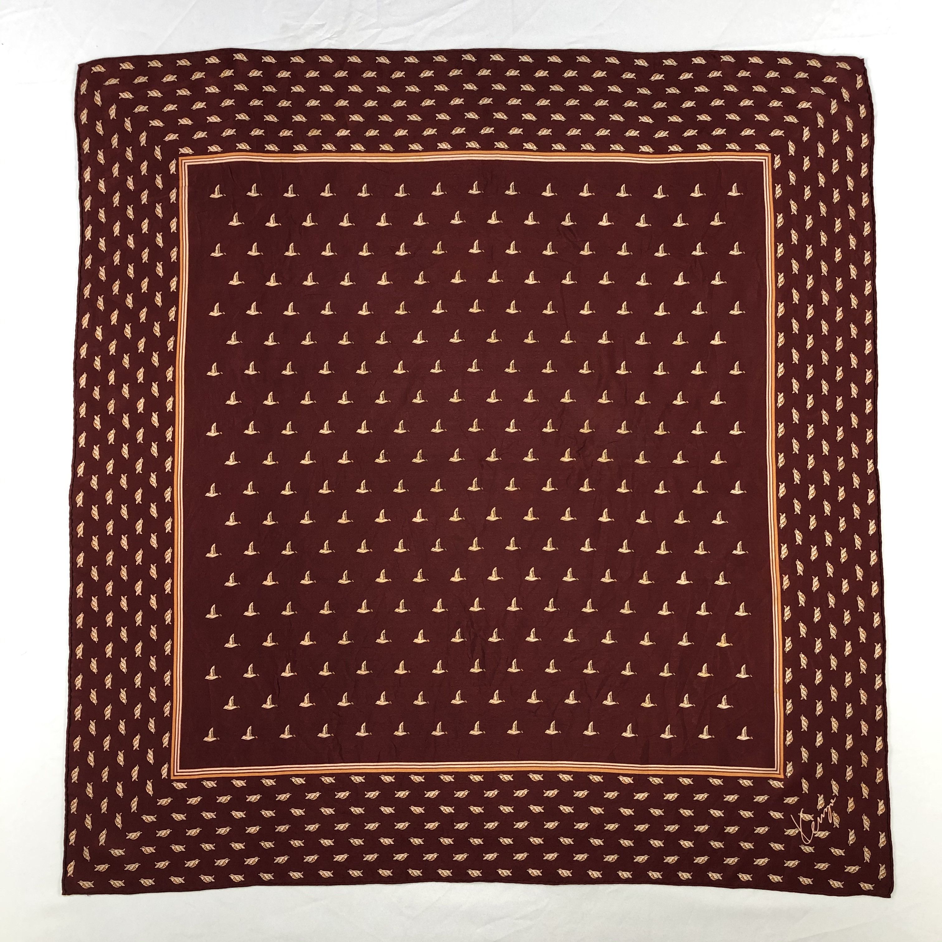 Vintage Vintage Kenzo Silk Scarf Size ONE SIZE - 2 Thumbnail