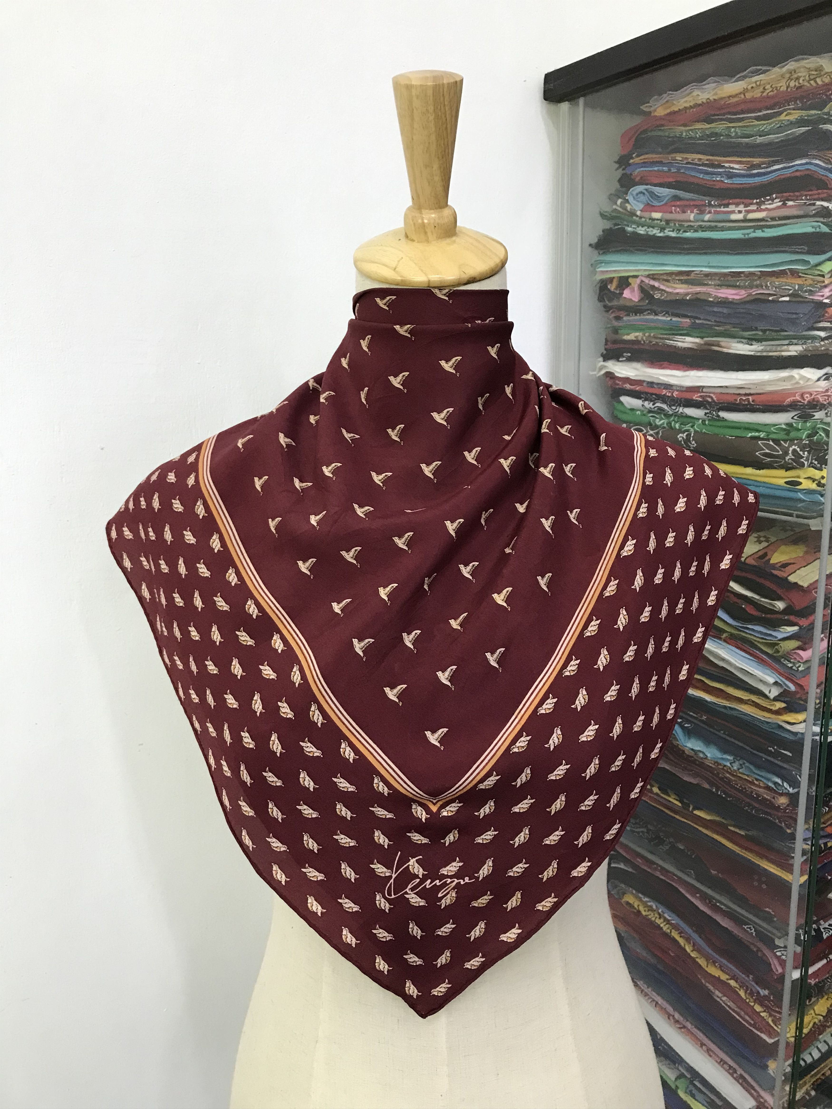 Vintage Vintage Kenzo Silk Scarf Size ONE SIZE - 1 Thumbnail