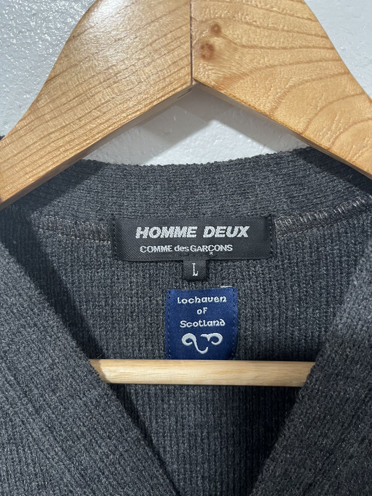 Comme des Garcons × Comme des Garcons Homme Deux Comme Des Garçons grey Knit Vest Size US L / EU 52-54 / 3 - 2 Thumbnail