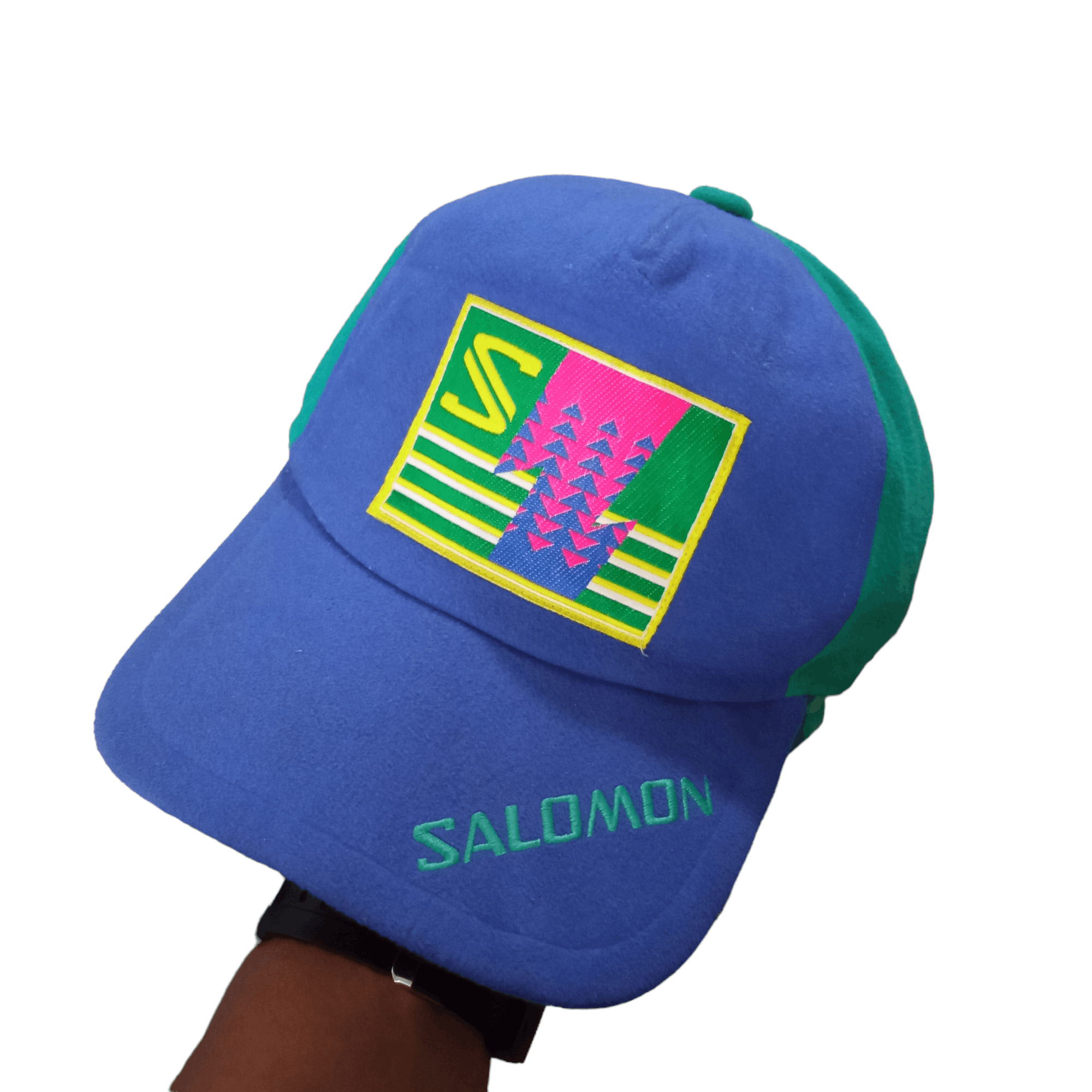 image of Salomon Ear Flap Fleece Hat Cap in Blue Green, Men's