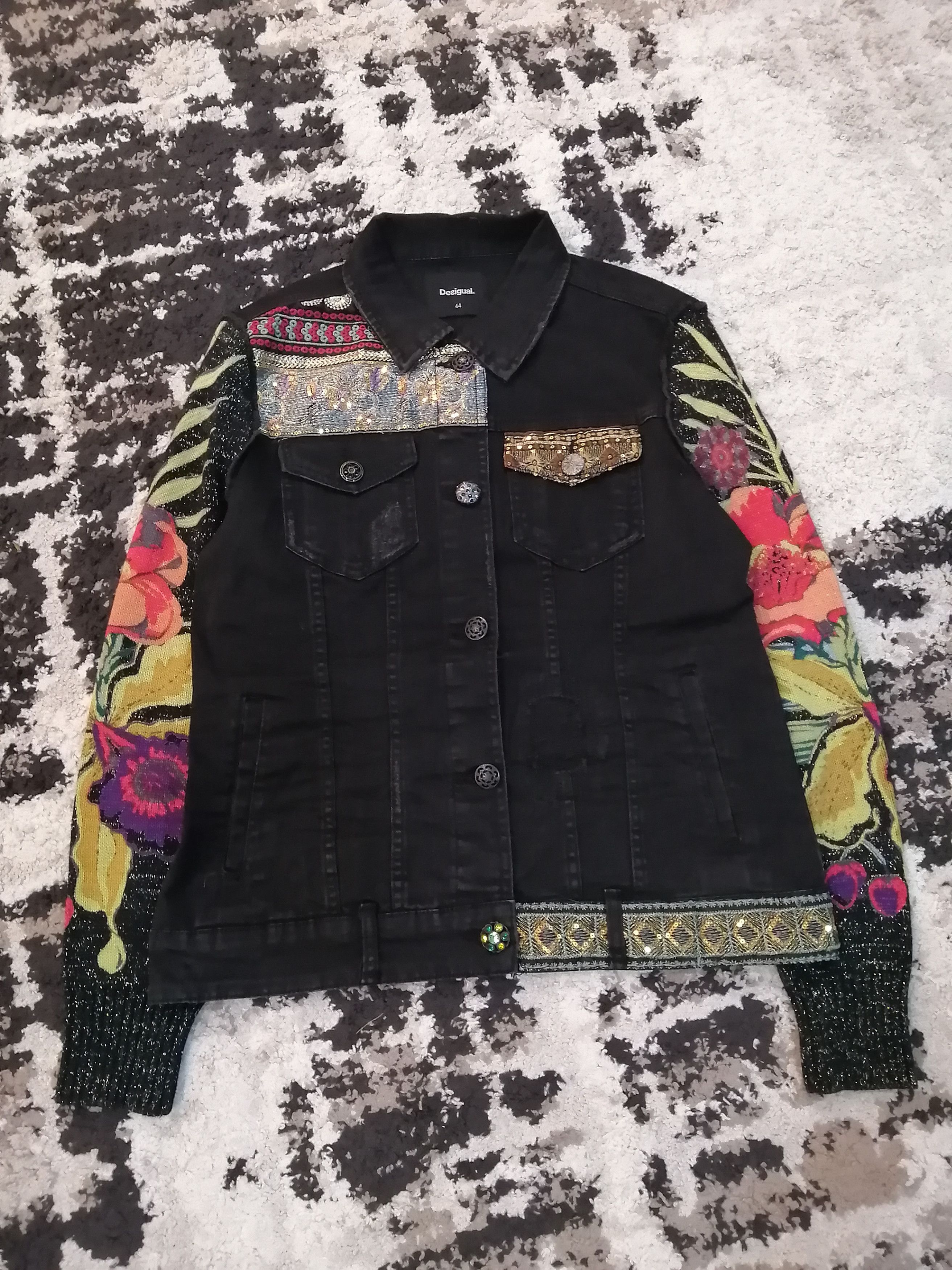 Desigual Desigual Stretch Distressed Look Denim Jacket Size M / US 6-8 / IT 42-44 - 16 Thumbnail