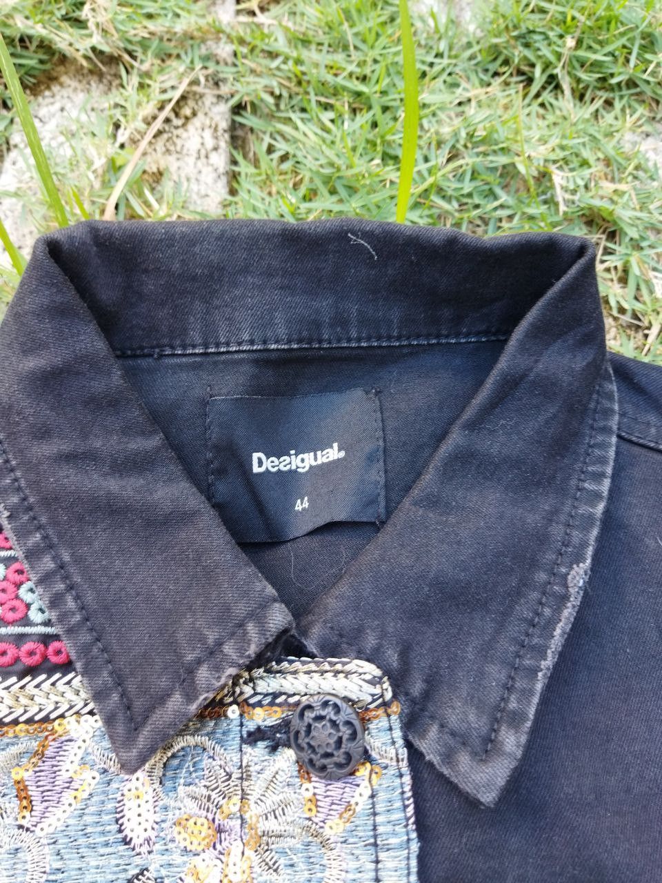 Desigual Desigual Stretch Distressed Look Denim Jacket Size M / US 6-8 / IT 42-44 - 6 Thumbnail