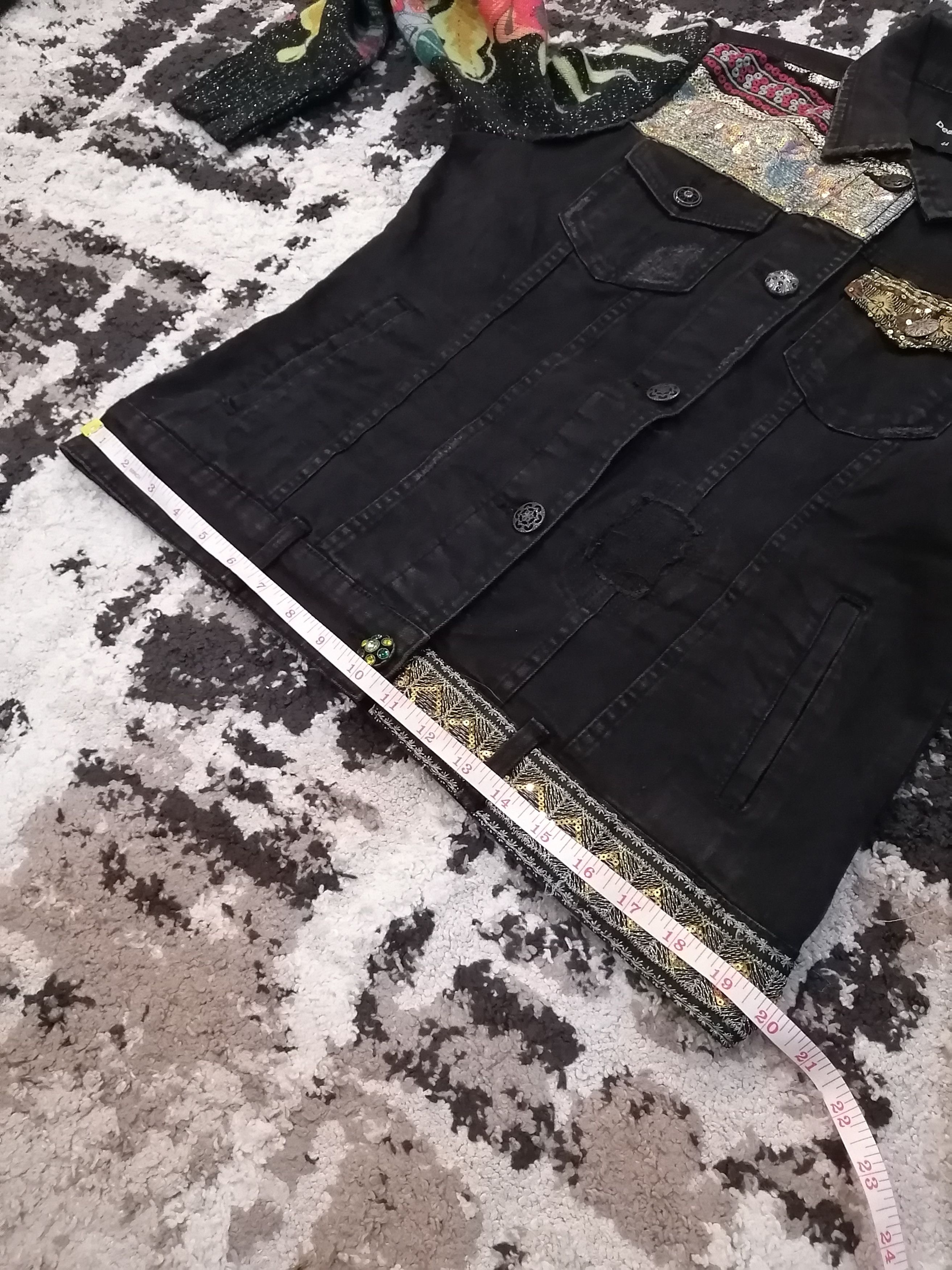 Desigual Desigual Stretch Distressed Look Denim Jacket Size M / US 6-8 / IT 42-44 - 12 Thumbnail
