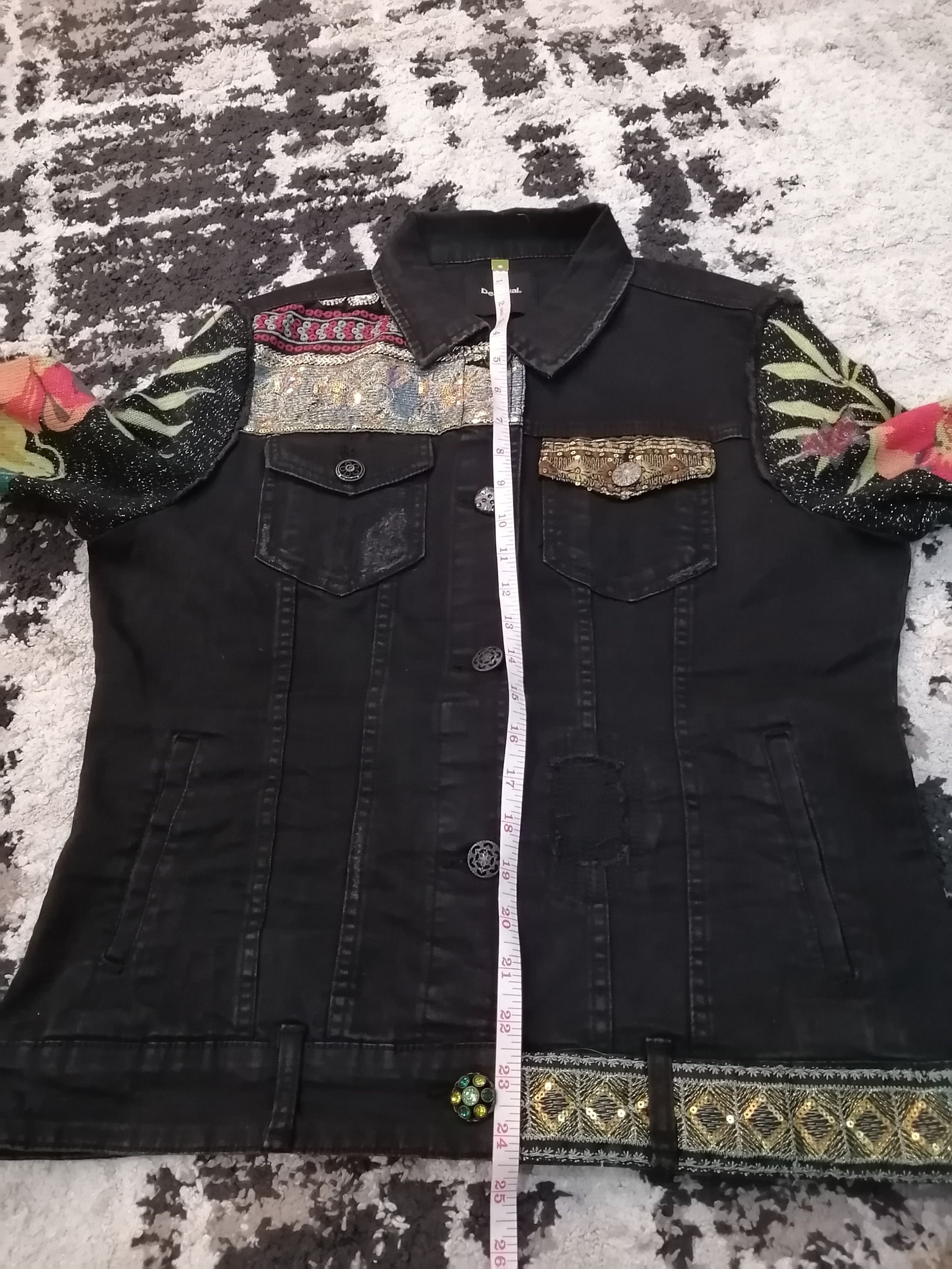 Desigual Desigual Stretch Distressed Look Denim Jacket Size M / US 6-8 / IT 42-44 - 14 Thumbnail