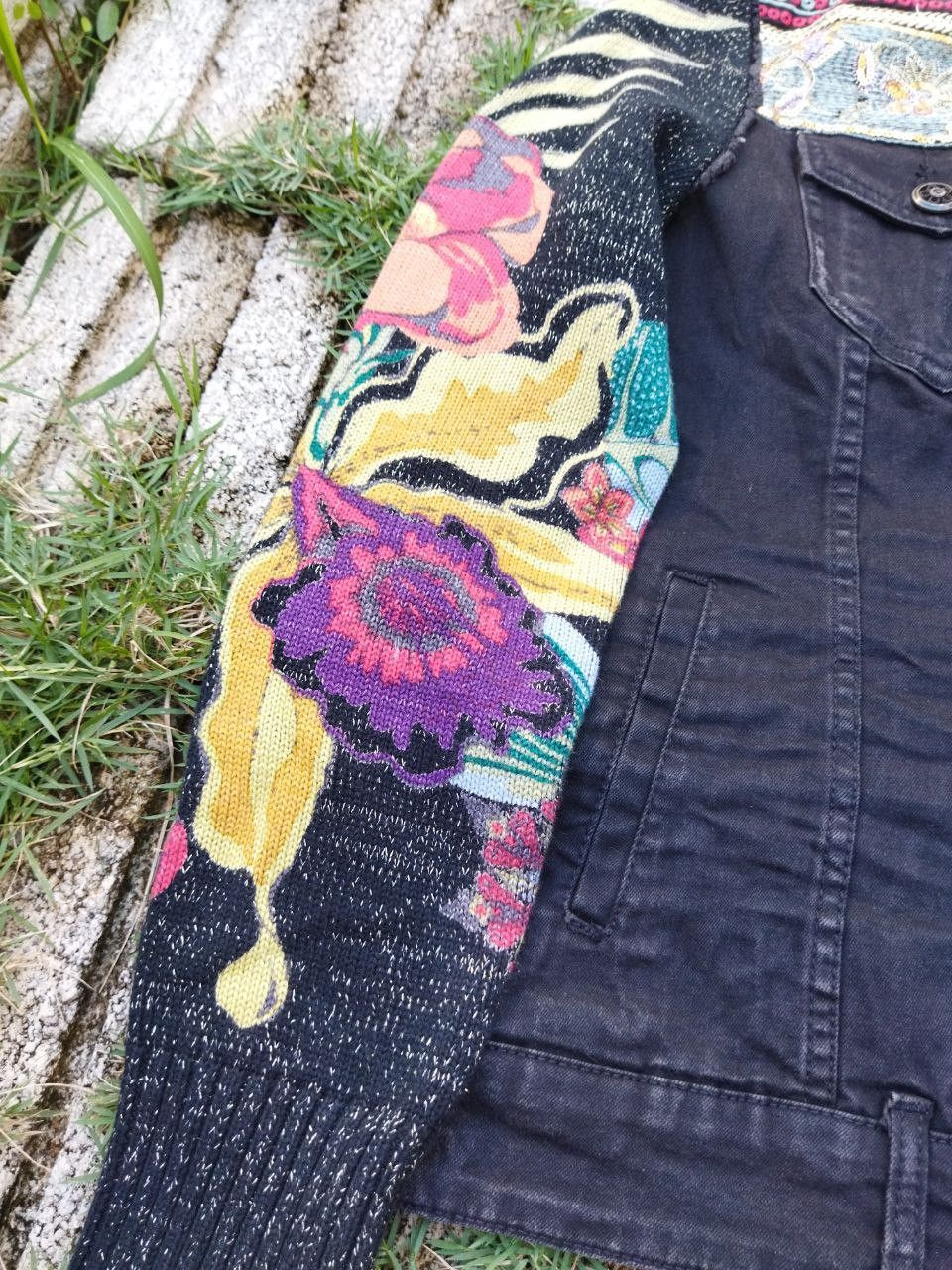 Desigual Desigual Stretch Distressed Look Denim Jacket Size M / US 6-8 / IT 42-44 - 4 Thumbnail