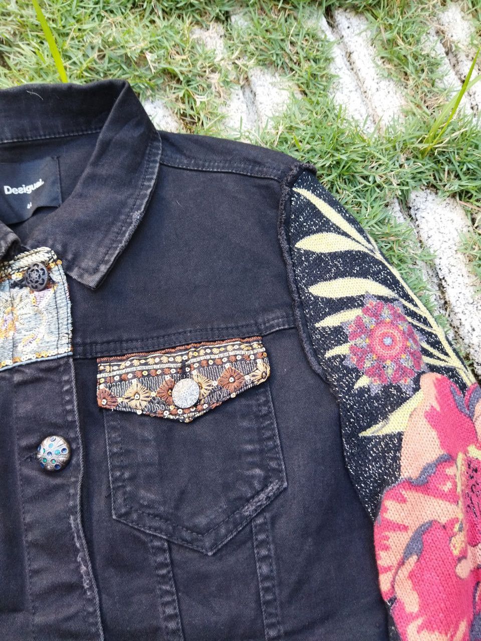 Desigual Desigual Stretch Distressed Look Denim Jacket Size M / US 6-8 / IT 42-44 - 8 Thumbnail