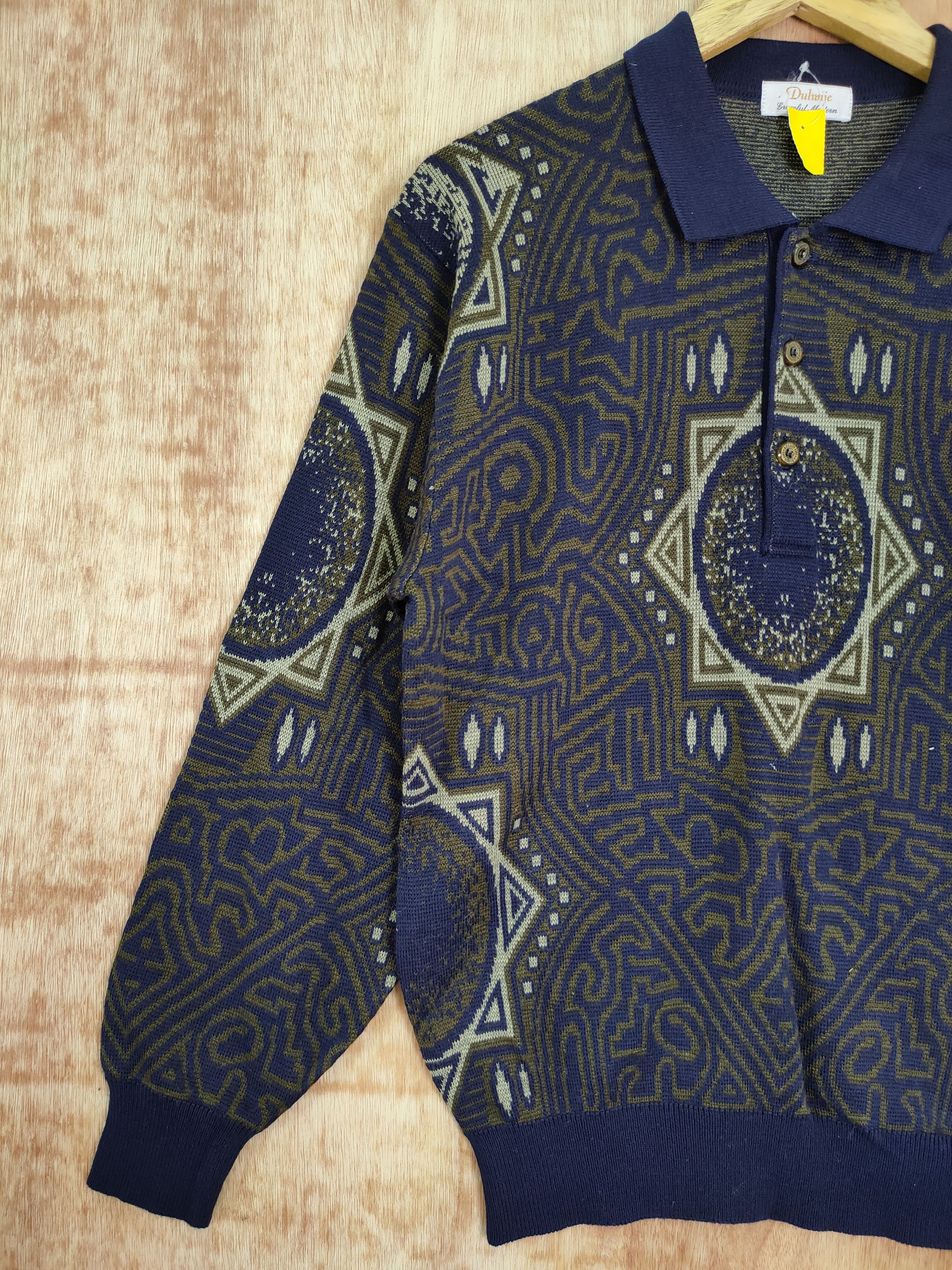 Vintage Dulwije sweatshirt art knit navajo vintage #4135 Size US M / EU 48-50 / 2 - 2 Thumbnail