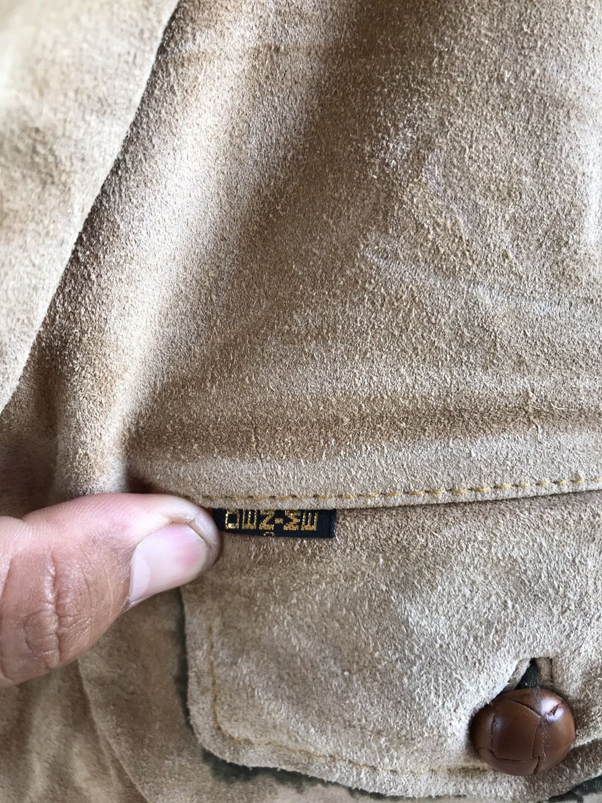 Genuine Leather RARE VINTAGE DENIME SHEARLING JACKET SHEEPSKIN WORKERS STYLE Size US M / EU 48-50 / 2 - 11 Thumbnail