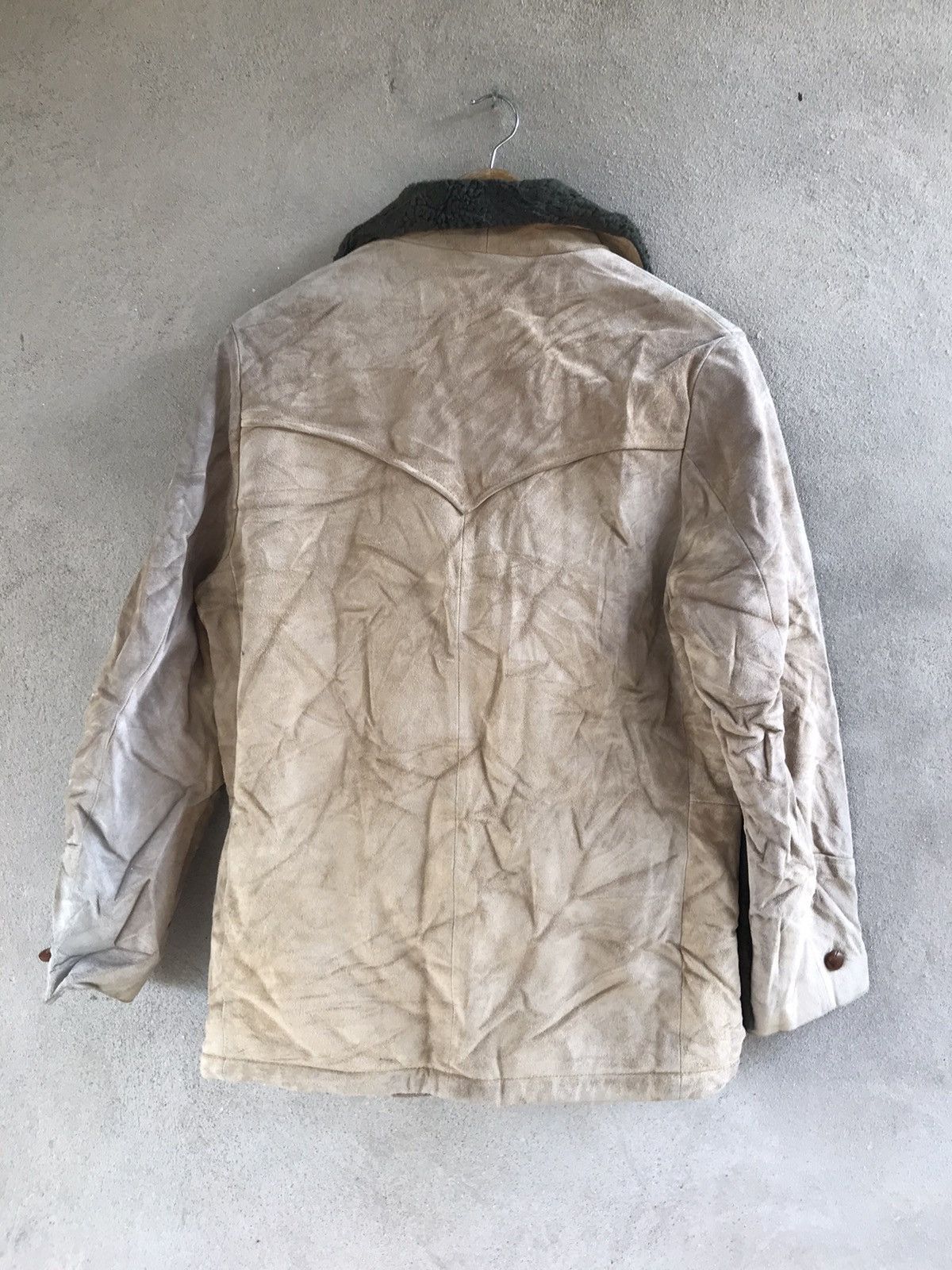 Genuine Leather RARE VINTAGE DENIME SHEARLING JACKET SHEEPSKIN WORKERS STYLE Size US M / EU 48-50 / 2 - 6 Thumbnail