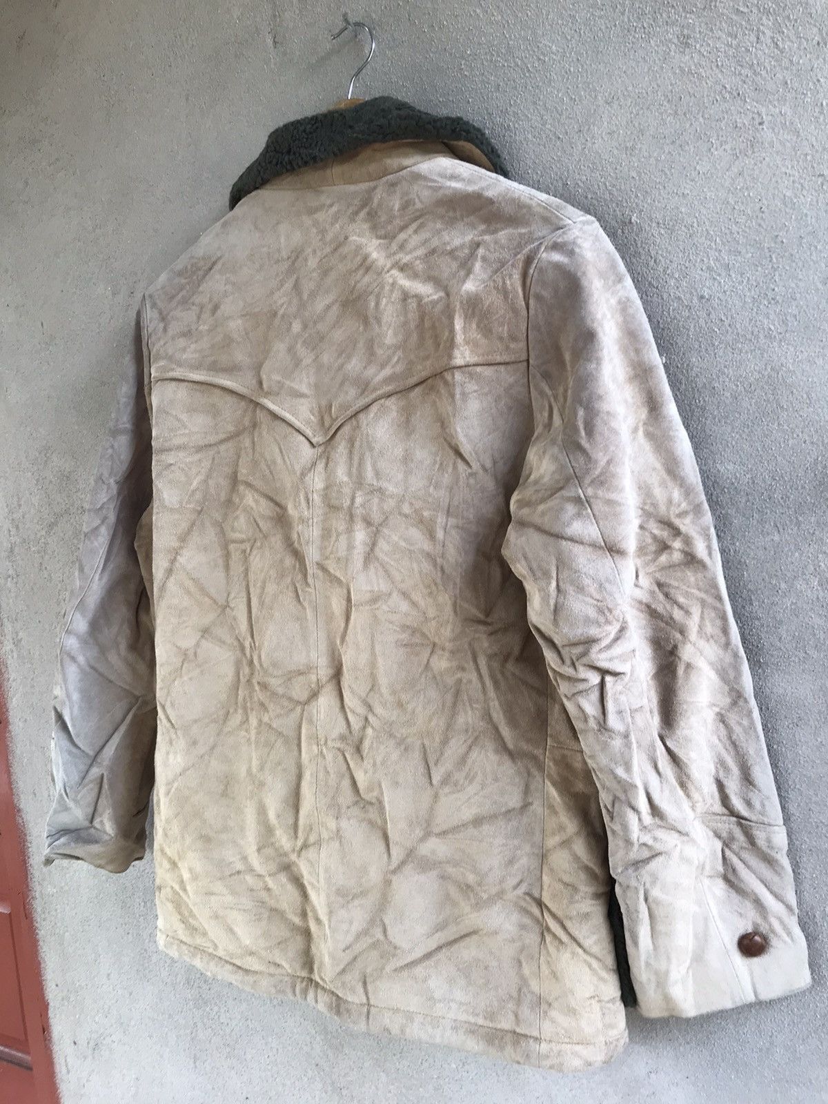 Genuine Leather RARE VINTAGE DENIME SHEARLING JACKET SHEEPSKIN WORKERS STYLE Size US M / EU 48-50 / 2 - 7 Thumbnail