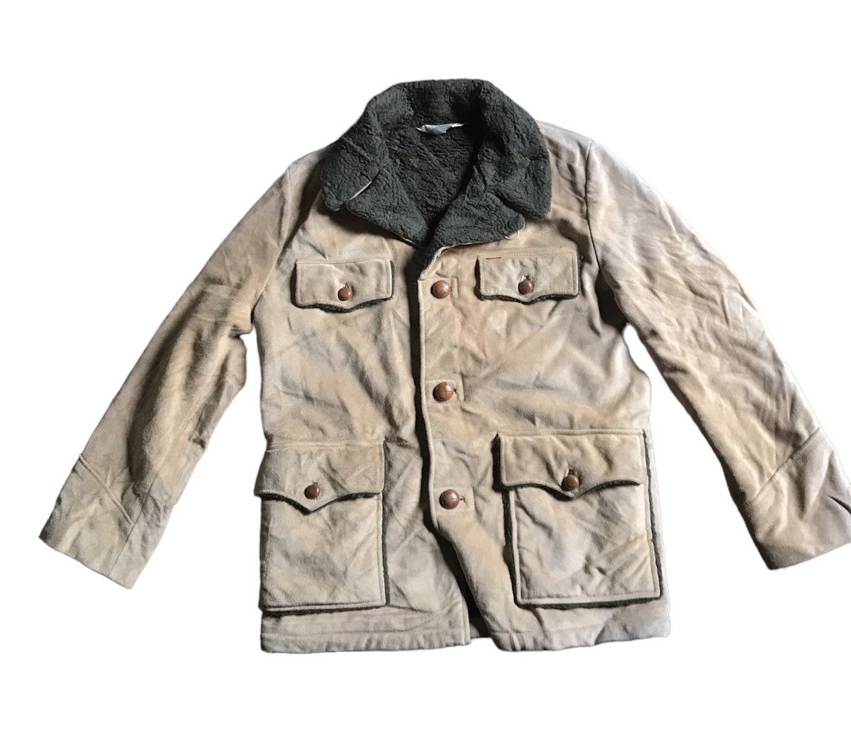 RARE VINTAGE DENIME SHEARLING JACKET SHEEPSKIN WORKERS STYLE