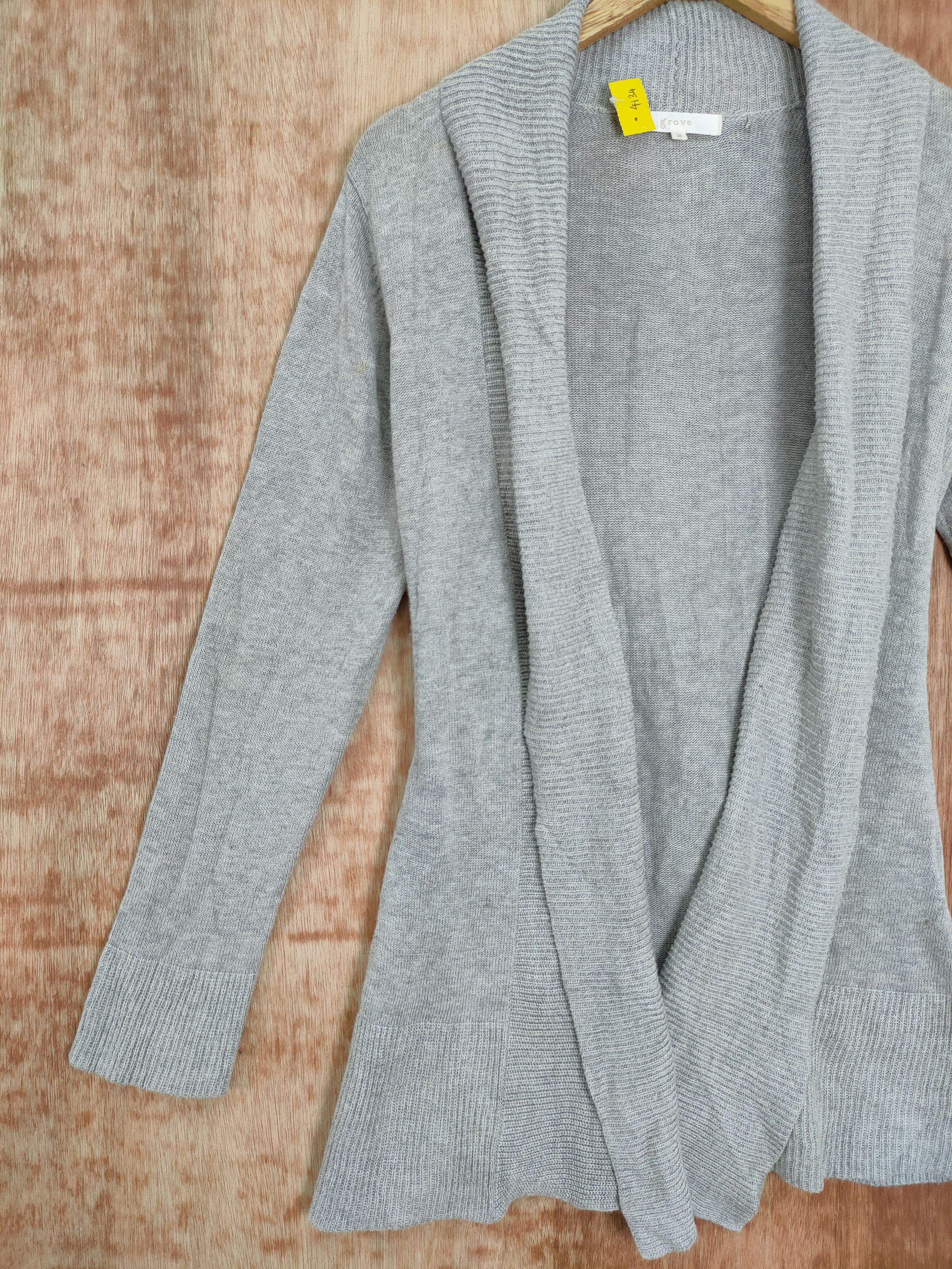 Japanese Brand × Vintage Grove cardigan japan grey vintage knitwear #4134 Size US M / EU 48-50 / 2 - 2 Thumbnail