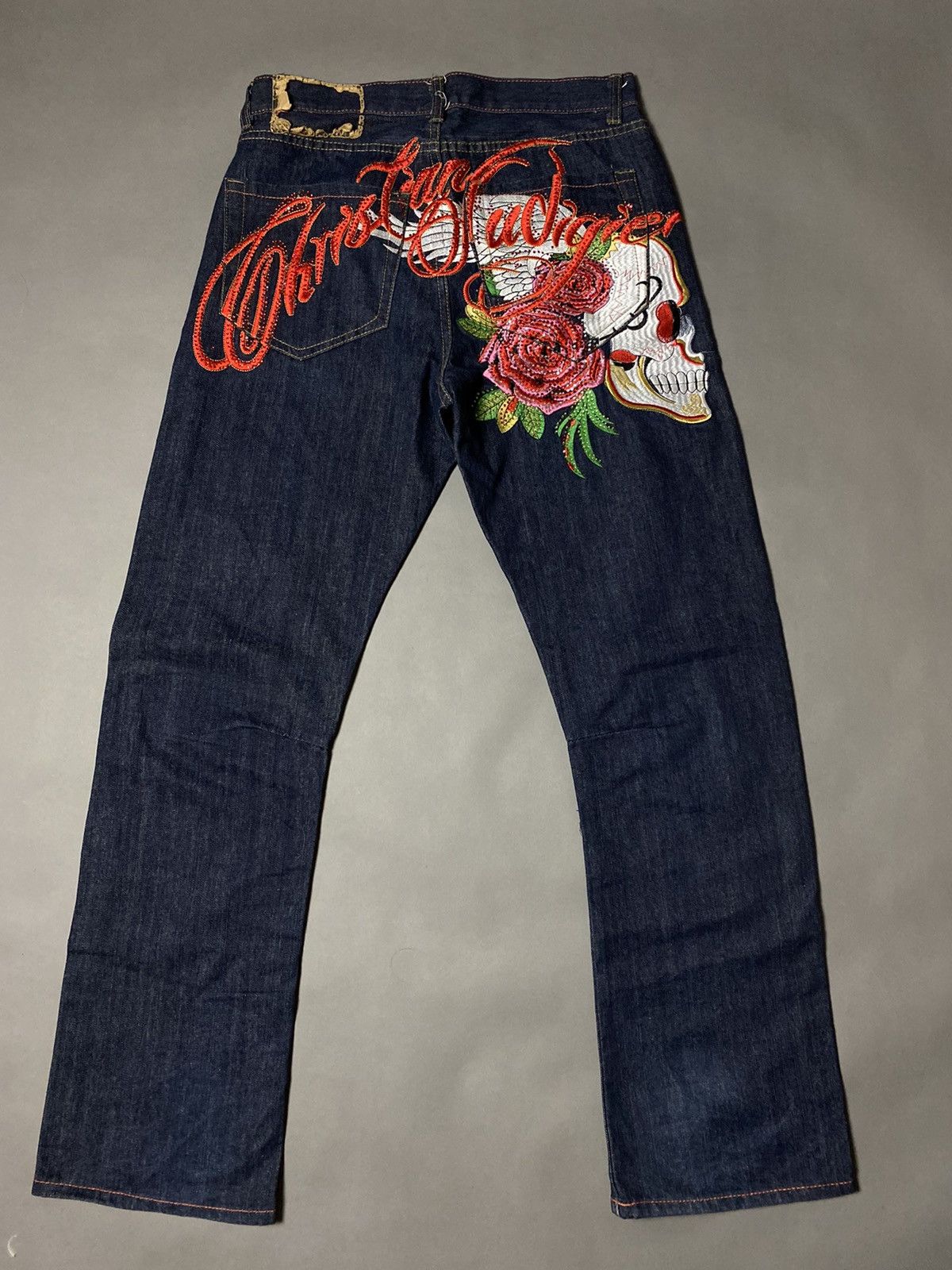 Christian Audigier RARE Christian Audigier Ed Hardy Vintage Skull Jeans Size US 32 / EU 48 - 2 Thumbnail