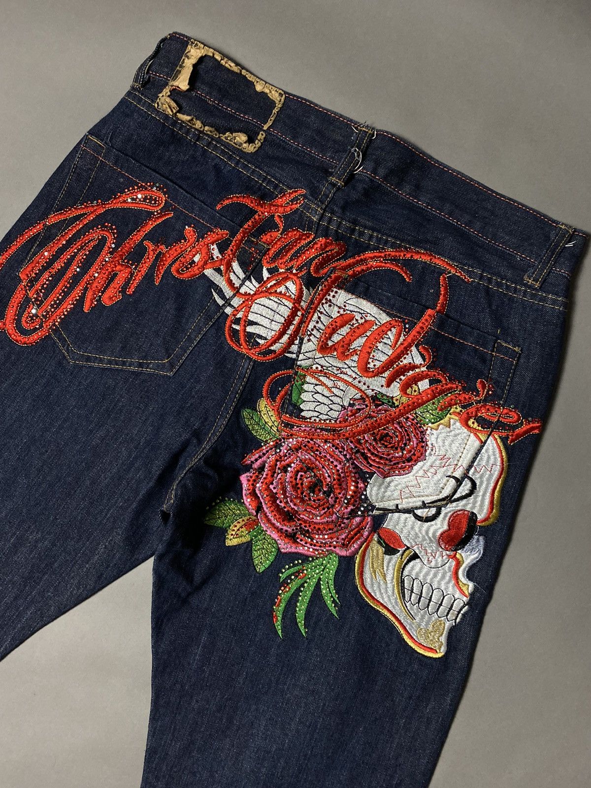 Christian Audigier RARE Christian Audigier Ed Hardy Vintage Skull Jeans Size US 32 / EU 48 - 1 Thumbnail