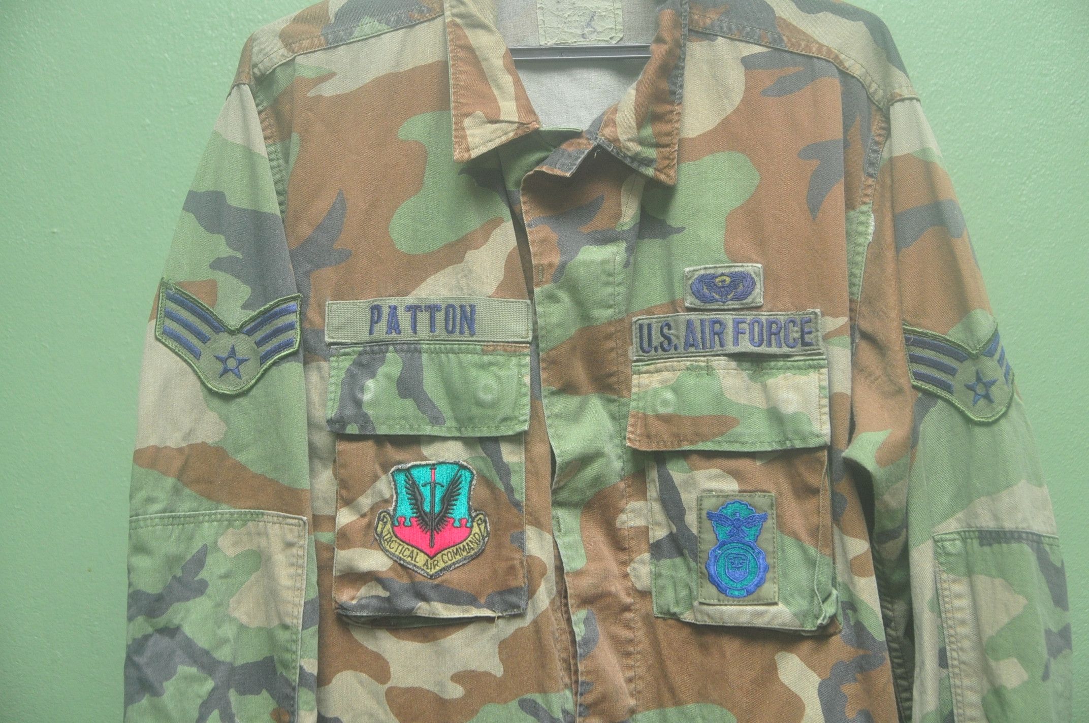 Vintage 60s 70s Army Military Patches Jacket