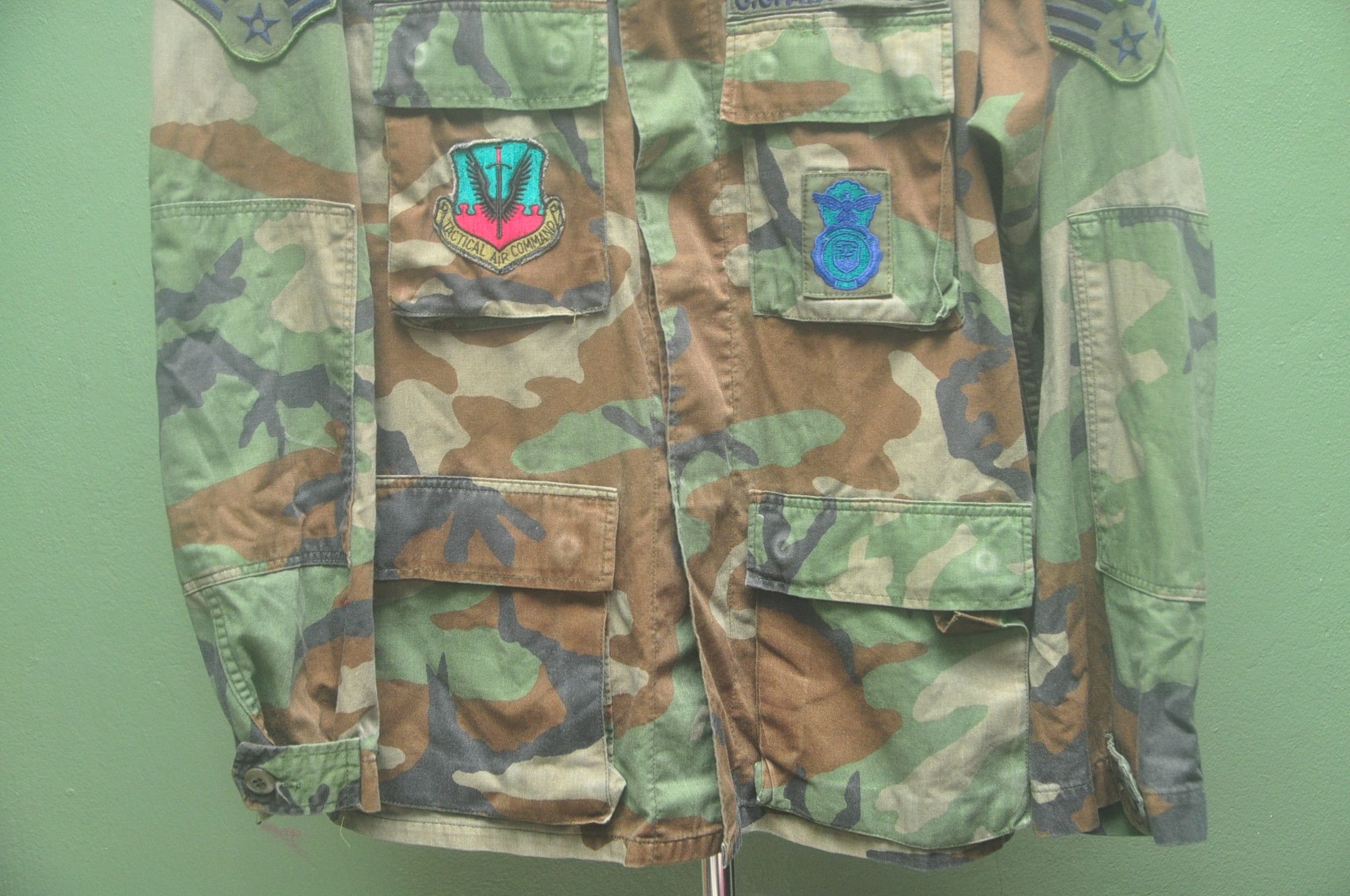 Vintage 60s 70s Army Military Patches Jacket
