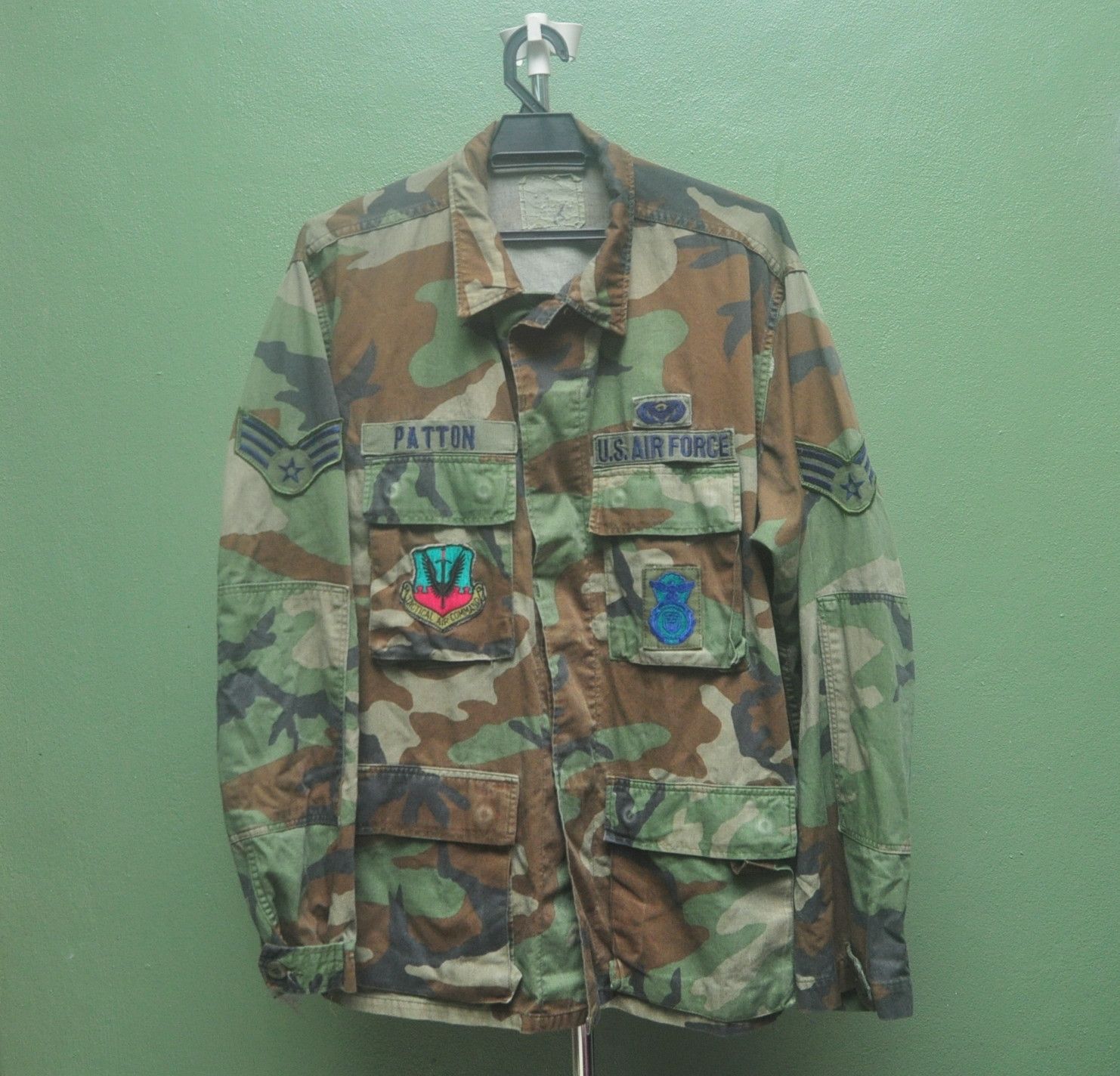Vintage 60s 70s Army Military Patches Jacket