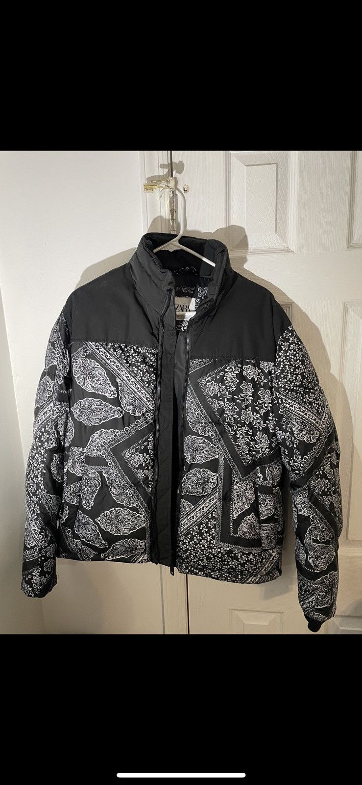 Zara Zara Bandana Puffer Jacket Grailed