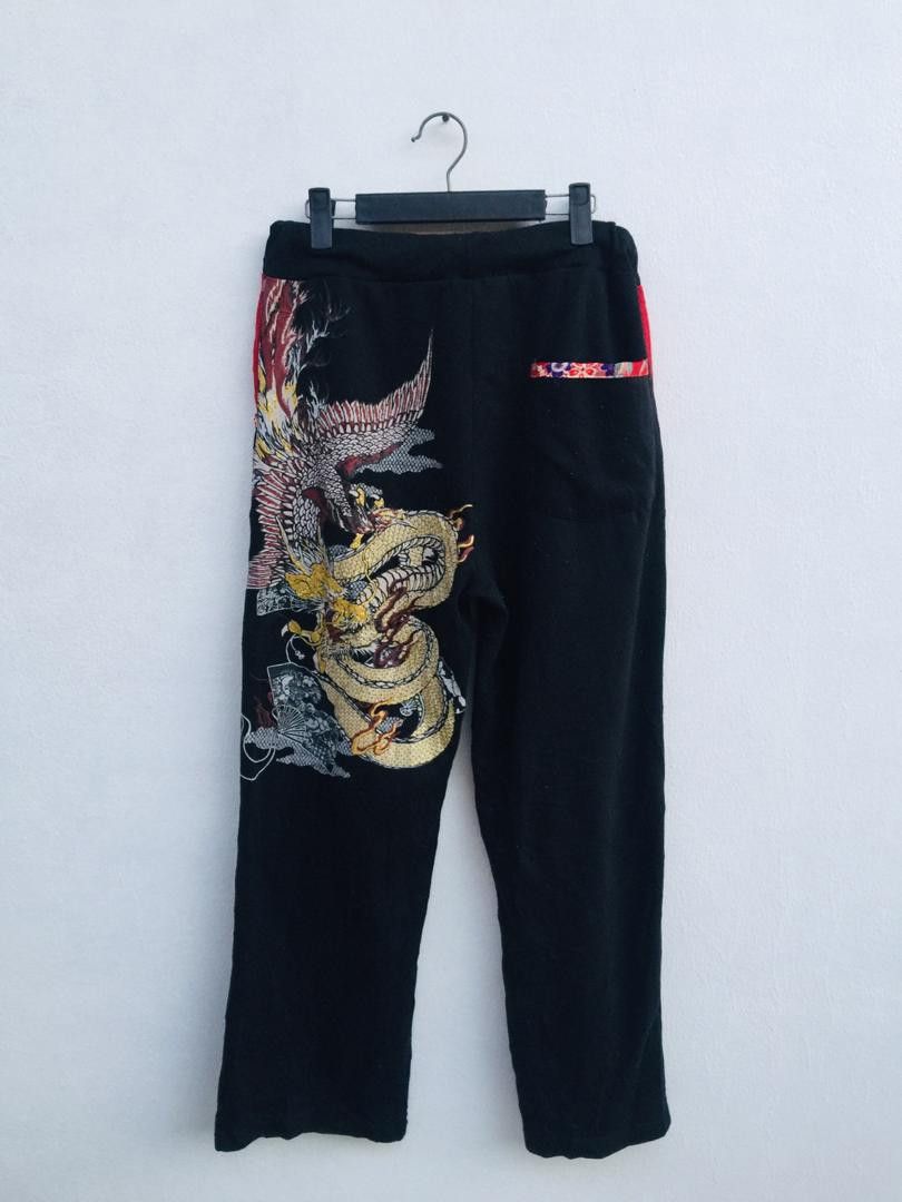 Japanese Brand Japanese Fashion Style Dragon Yakuza Sweatpant Size US 32 / EU 48 - 2 Thumbnail