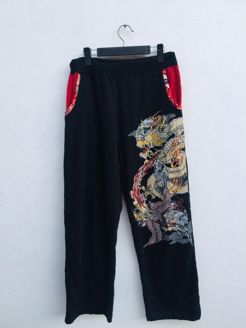 Japanese Brand Japanese Fashion Style Dragon Yakuza Sweatpant Size US 32 / EU 48 - 1 Thumbnail