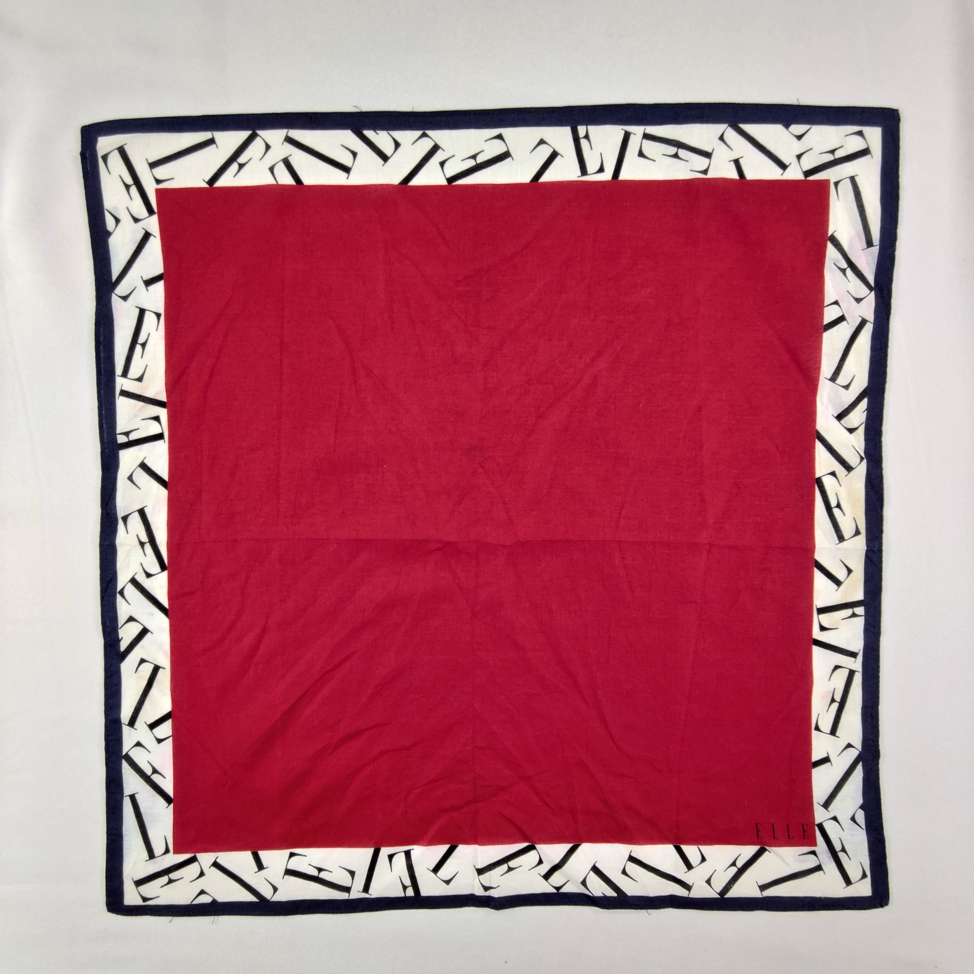 Vintage Elle Handkerchief/Neckerchief/Bandana Size ONE SIZE - 2 Thumbnail
