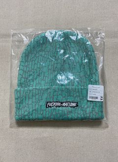 Fucking Awesome Gradient Drip Knitted Beanie In Yellow