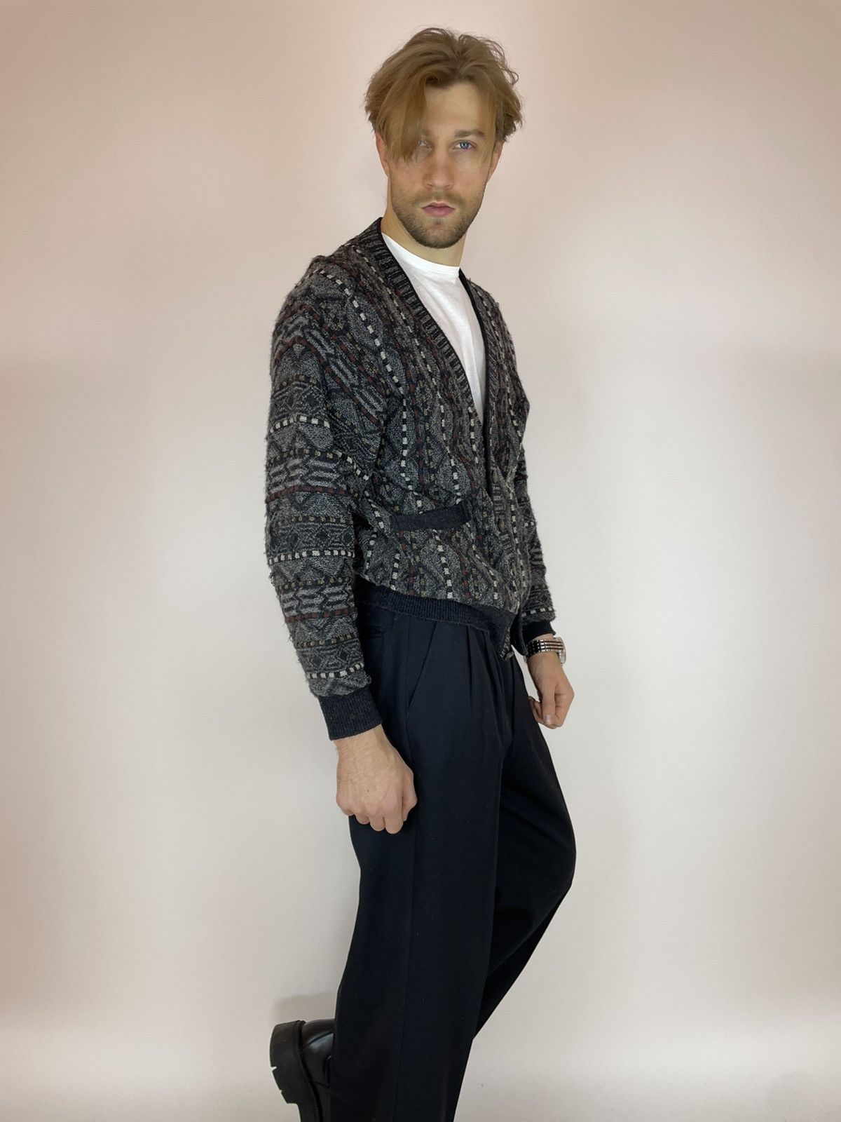 Vintage Lettmann by breidhof Vintage Cardigan 90s Mens size 50/L Size US L / EU 52-54 / 3 - 11 Thumbnail