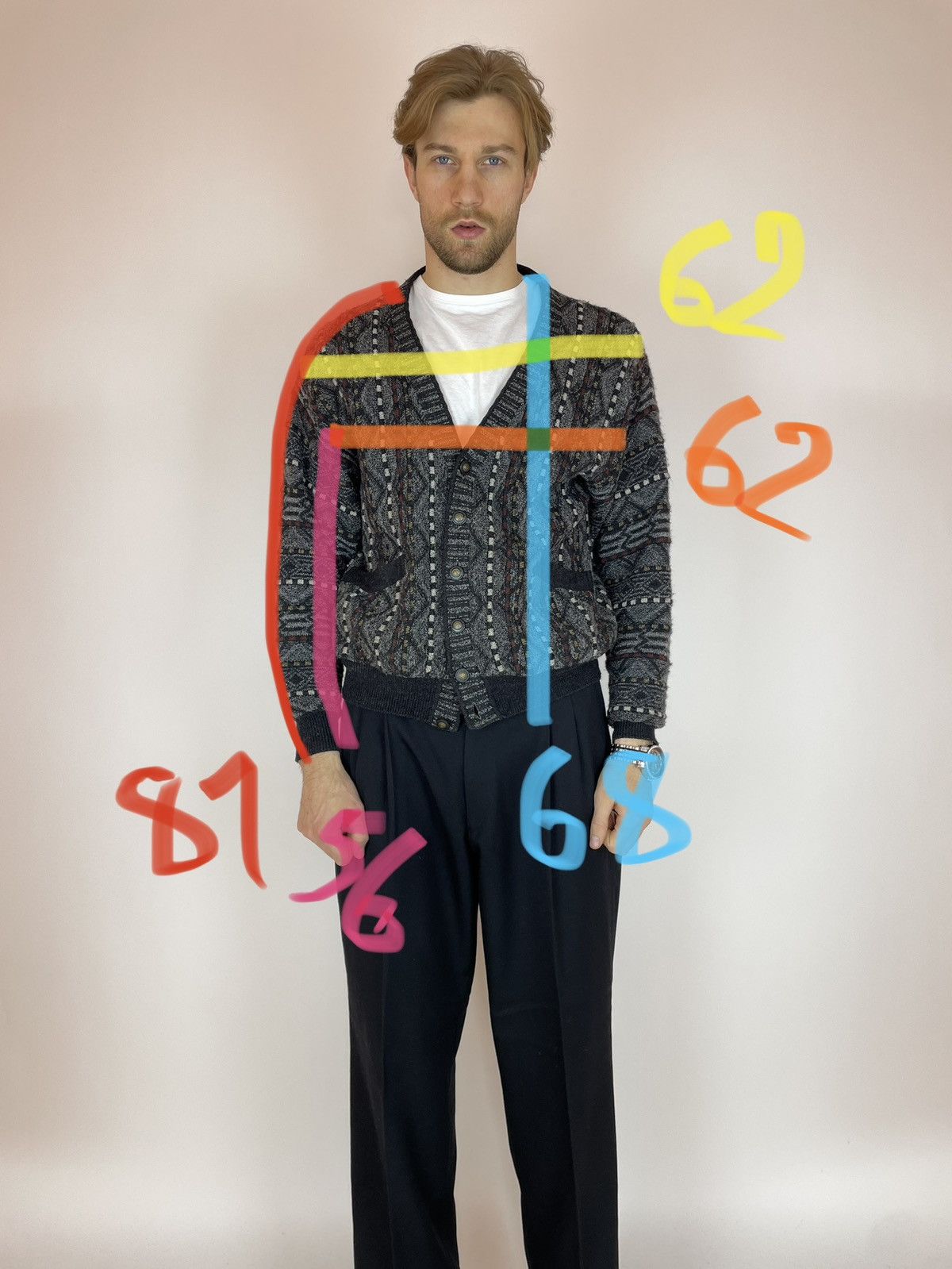 Vintage Lettmann by breidhof Vintage Cardigan 90s Mens size 50/L Size US L / EU 52-54 / 3 - 17 Thumbnail