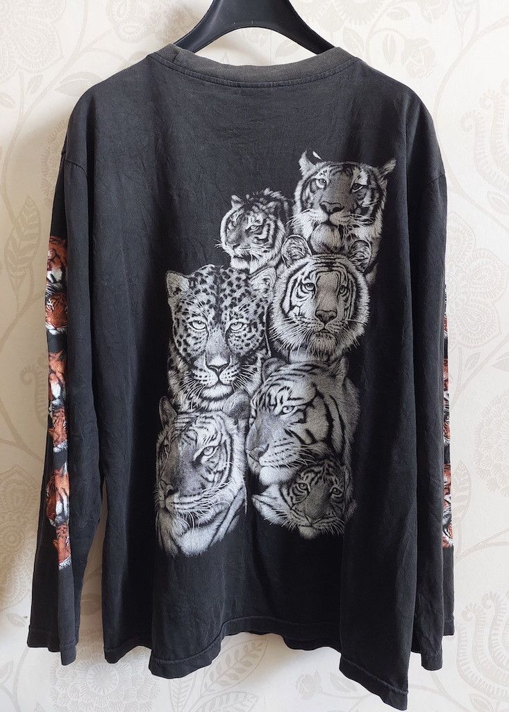 Vintage Vintage Animal Tee Tigers Family Overprint Size US M / EU 48-50 / 2 - 2 Thumbnail