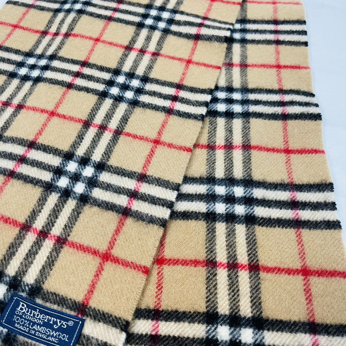 Burberry BURBERRY NOVA CHECK WOOL CASHMERE MUFFLER SCARF NECKERCHIEF Size ONE SIZE - 4 Thumbnail
