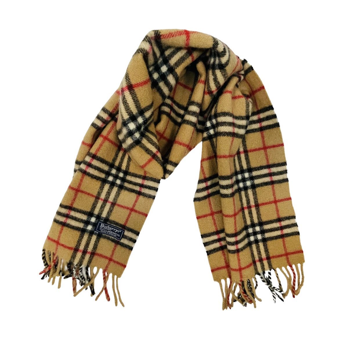 Burberry BURBERRY NOVA CHECK WOOL CASHMERE MUFFLER SCARF NECKERCHIEF Size ONE SIZE - 1 Thumbnail