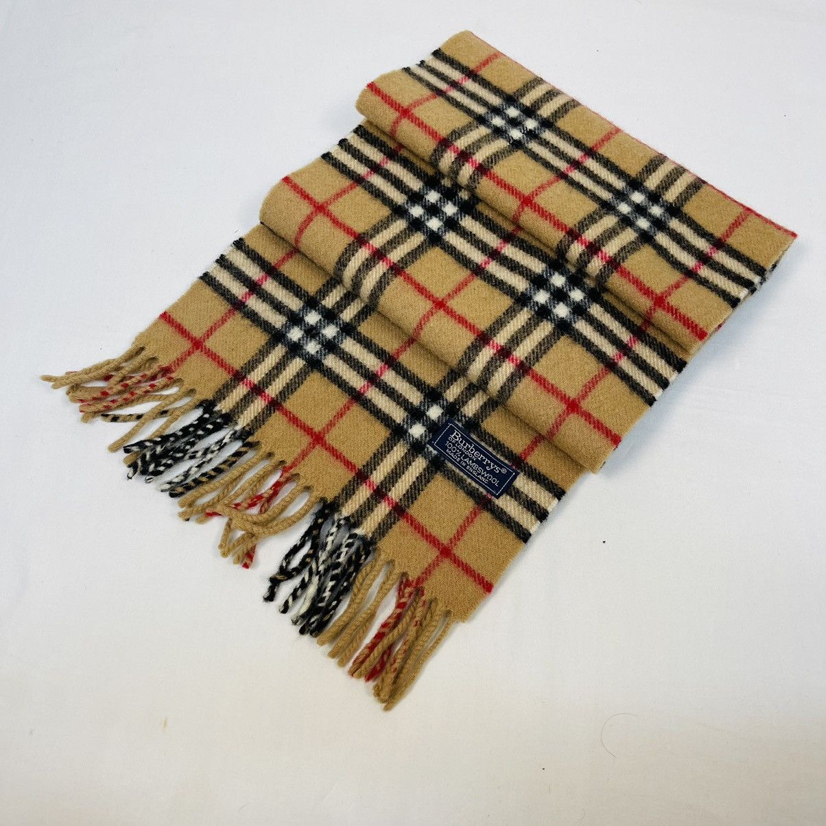 Burberry BURBERRY NOVA CHECK WOOL CASHMERE MUFFLER SCARF NECKERCHIEF Size ONE SIZE - 2 Thumbnail