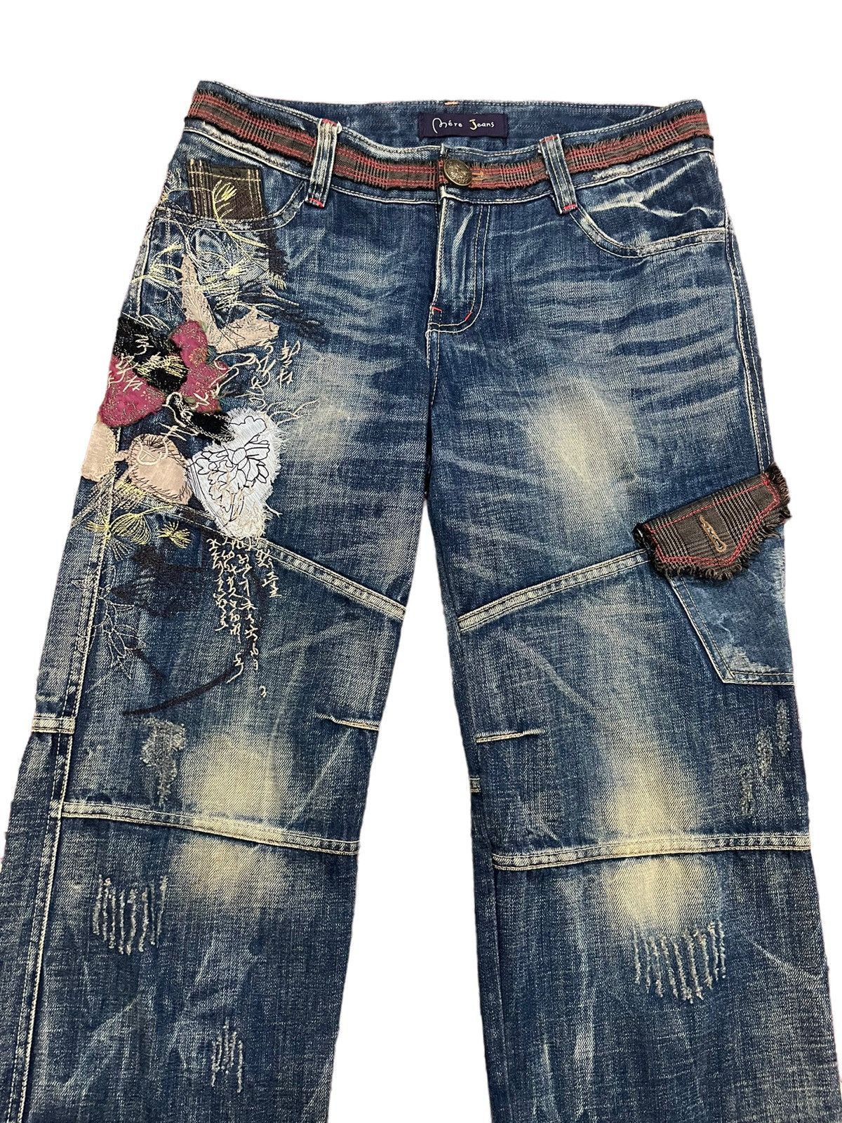 Designer 🔥Unique🔥Bere Jeans Scab Jeans Inspired by Number Nine Size US 32 / EU 48 - 3 Thumbnail