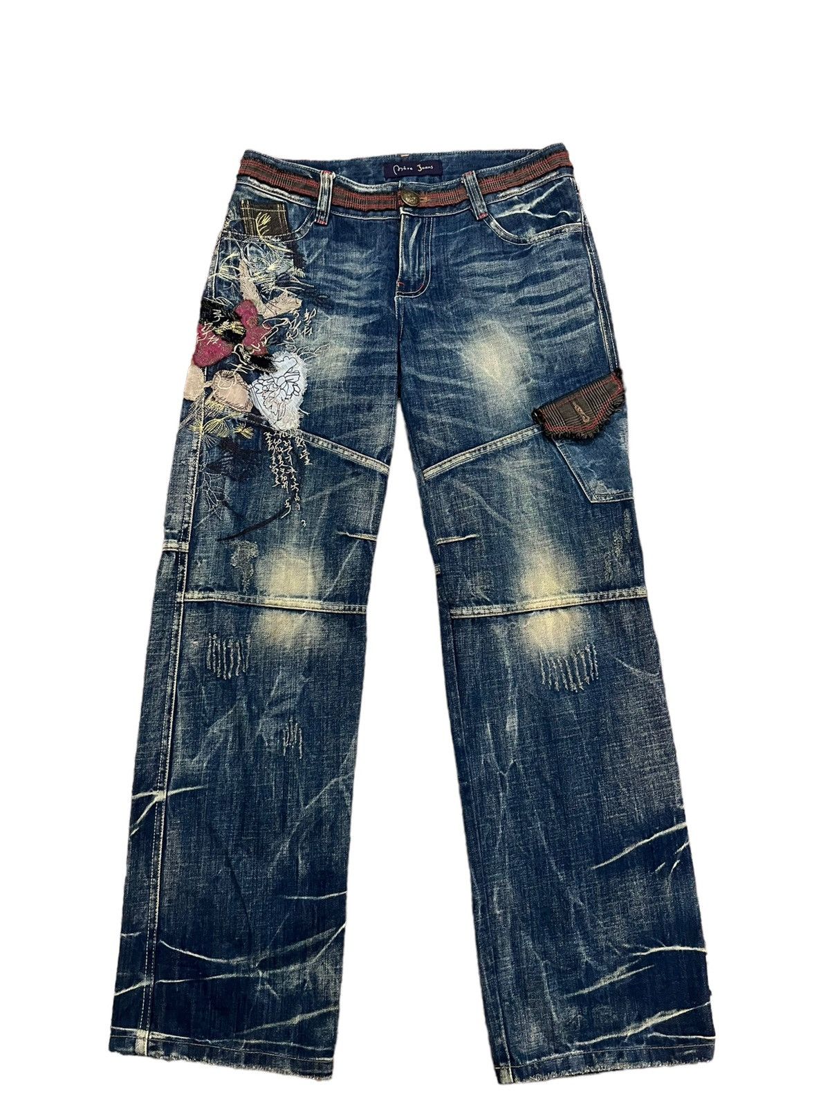 Designer 🔥Unique🔥Bere Jeans Scab Jeans Inspired by Number Nine Size US 32 / EU 48 - 2 Thumbnail