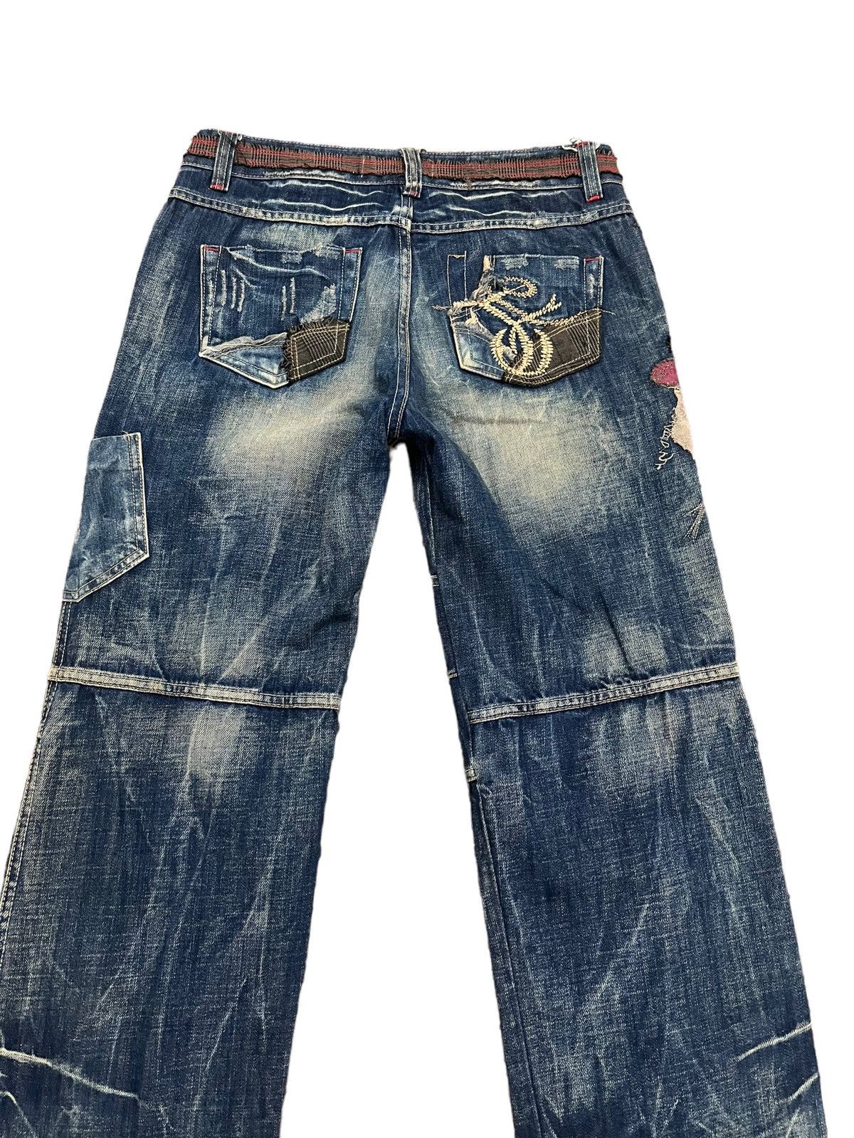 Designer 🔥Unique🔥Bere Jeans Scab Jeans Inspired by Number Nine Size US 32 / EU 48 - 8 Thumbnail