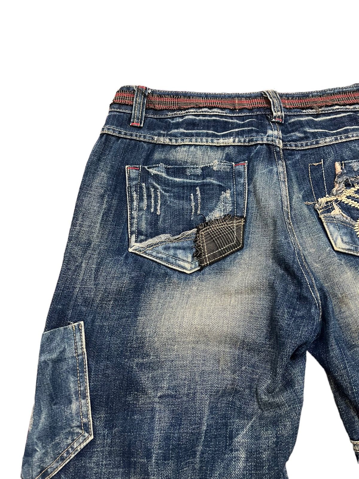 Designer 🔥Unique🔥Bere Jeans Scab Jeans Inspired by Number Nine Size US 32 / EU 48 - 10 Thumbnail